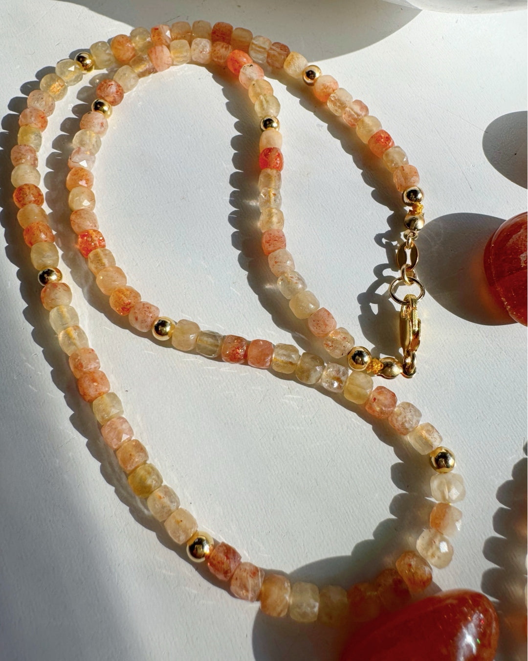 “Dawn” - Sunstone Gemstone Candy Necklace - Baltic Mermaid