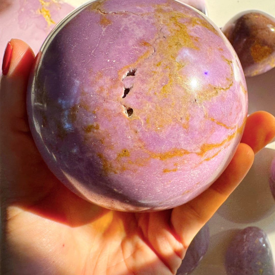 Phosphosiderite Large Sphere - AAA - Baltic Mermaid