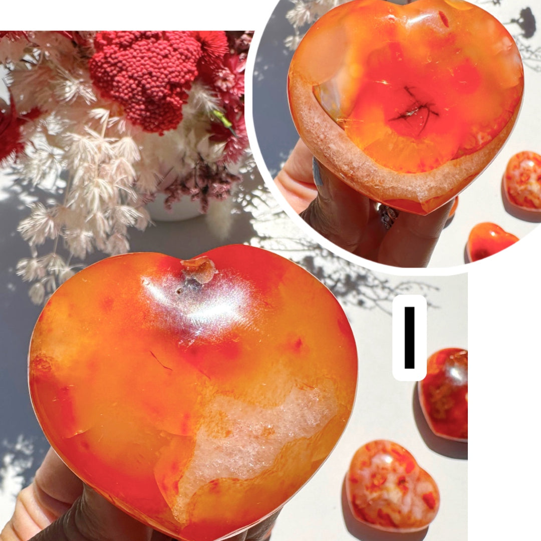 Carnelian Agate Hearts - Baltic Mermaid