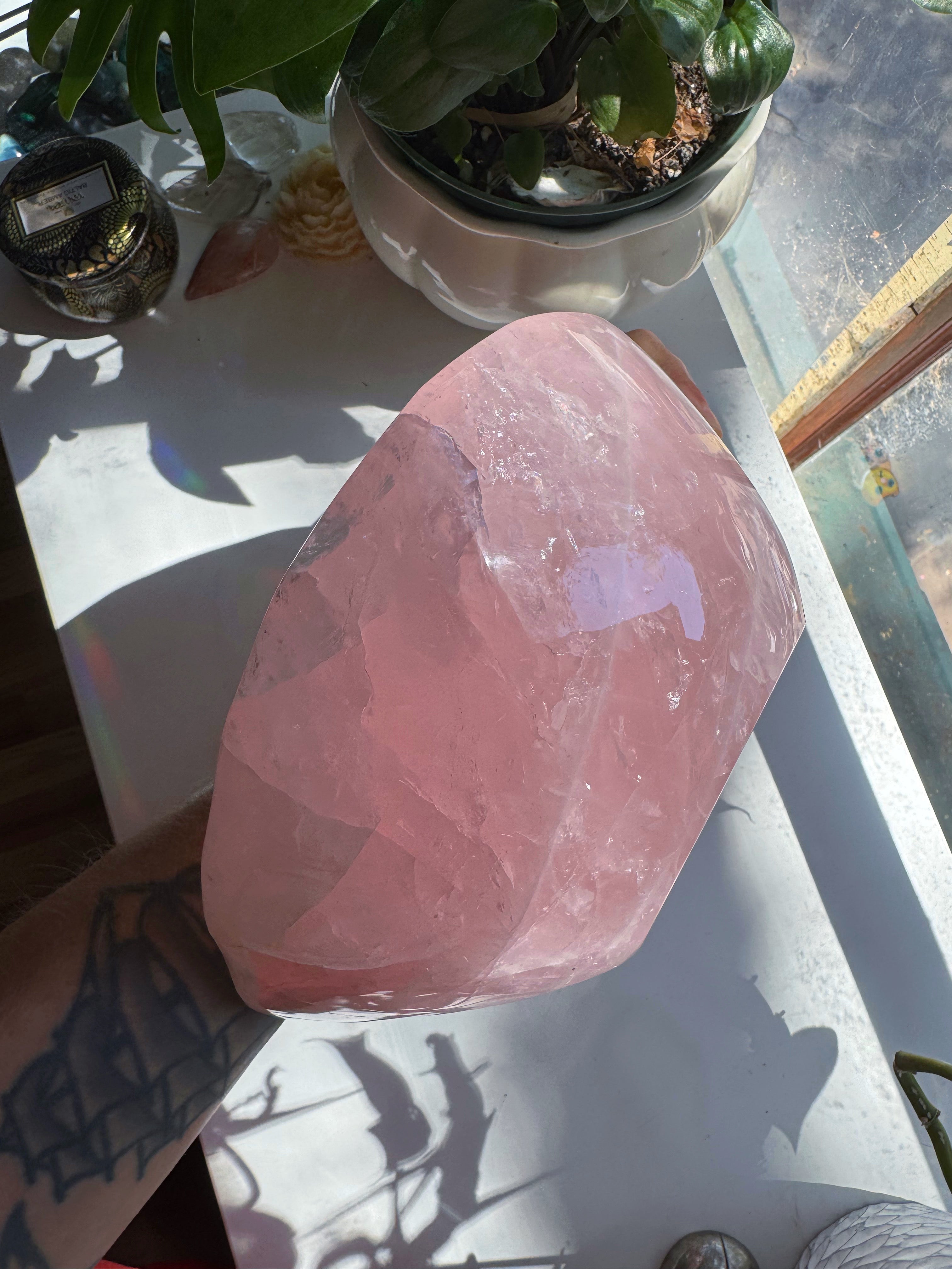 Large Rose Quartz Bowl Baltic Mermaid