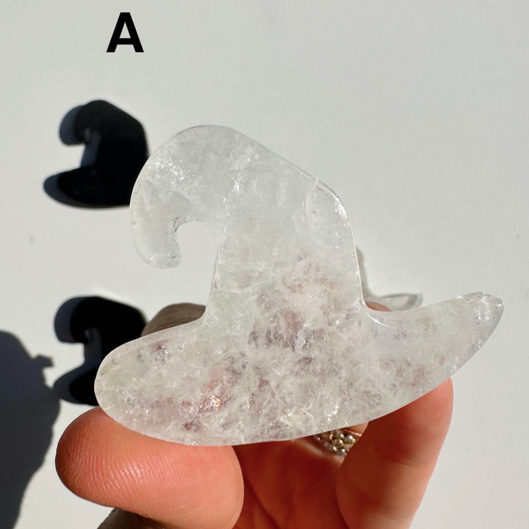 Clear Quartz & Black Obsidian Witch Hats - Baltic Mermaid