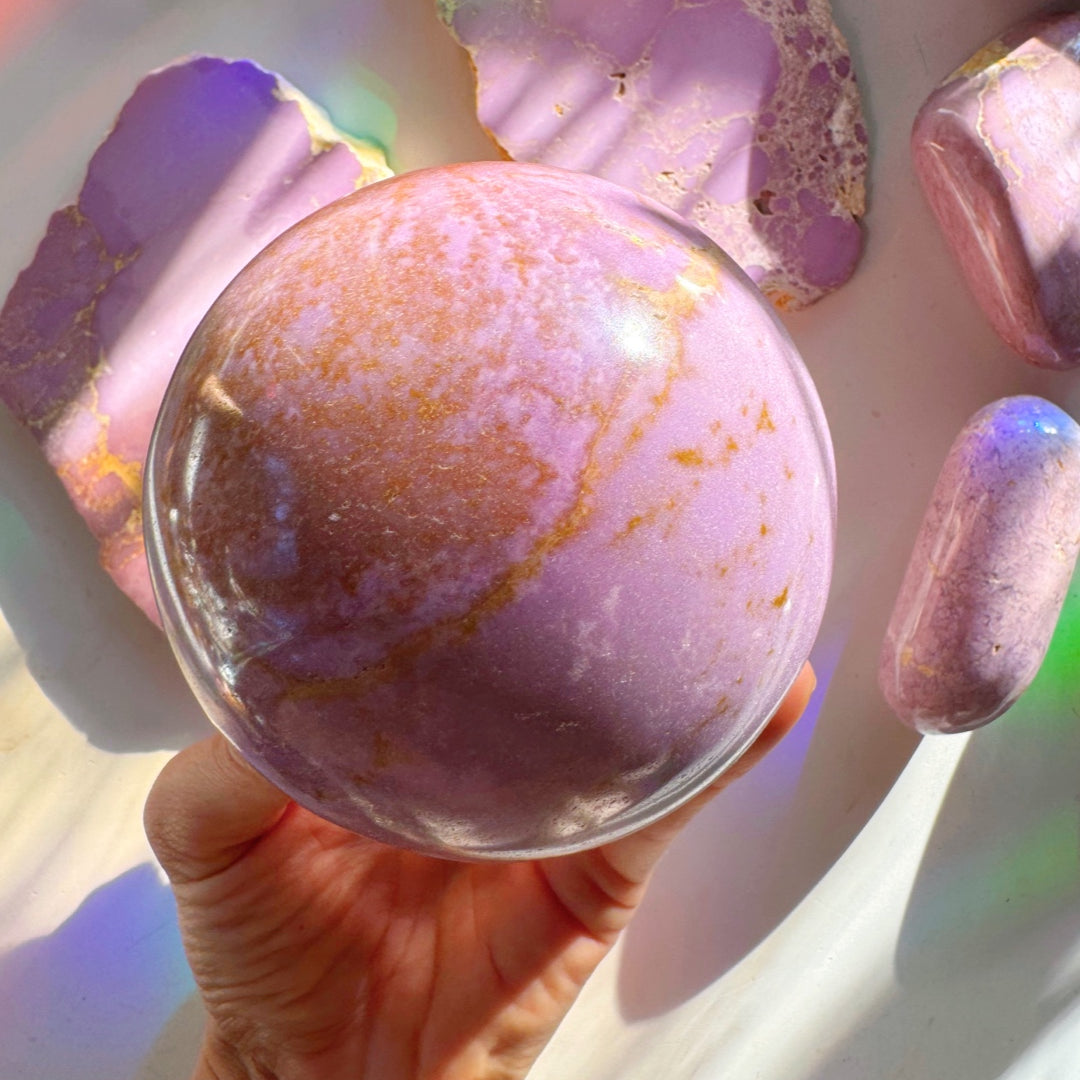 Phosphosiderite Large Sphere - AAA - Baltic Mermaid