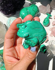 Hand Carved Malachite Frog - Baltic Mermaid
