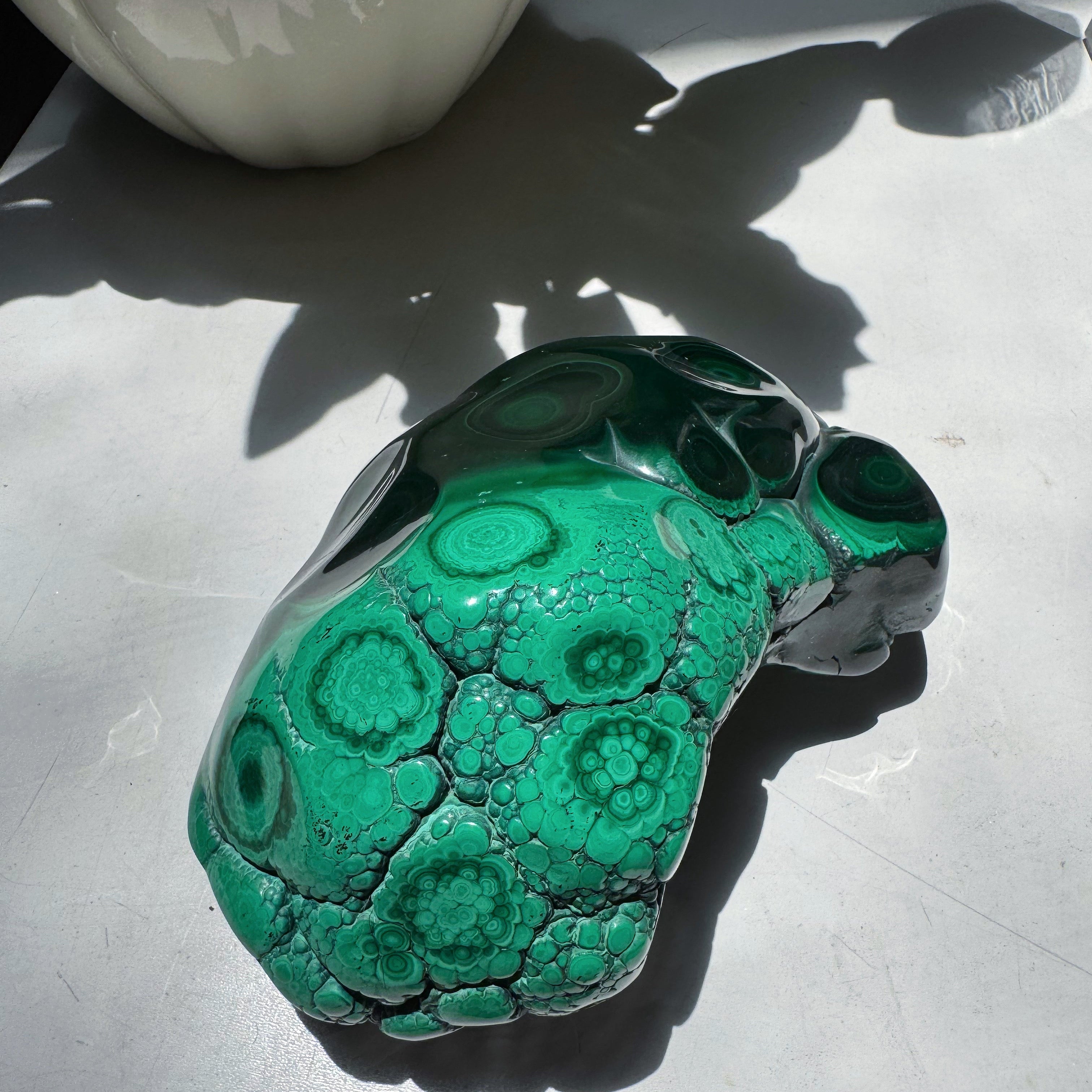 Large Polished Malachite Baltic Mermaid