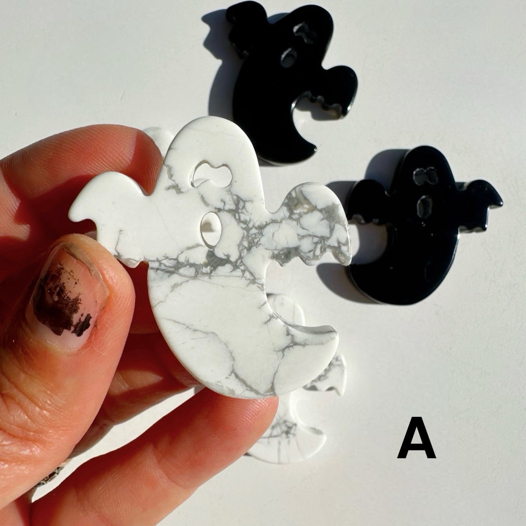 Howlite & Black Obsidian Ghosts - Baltic Mermaid
