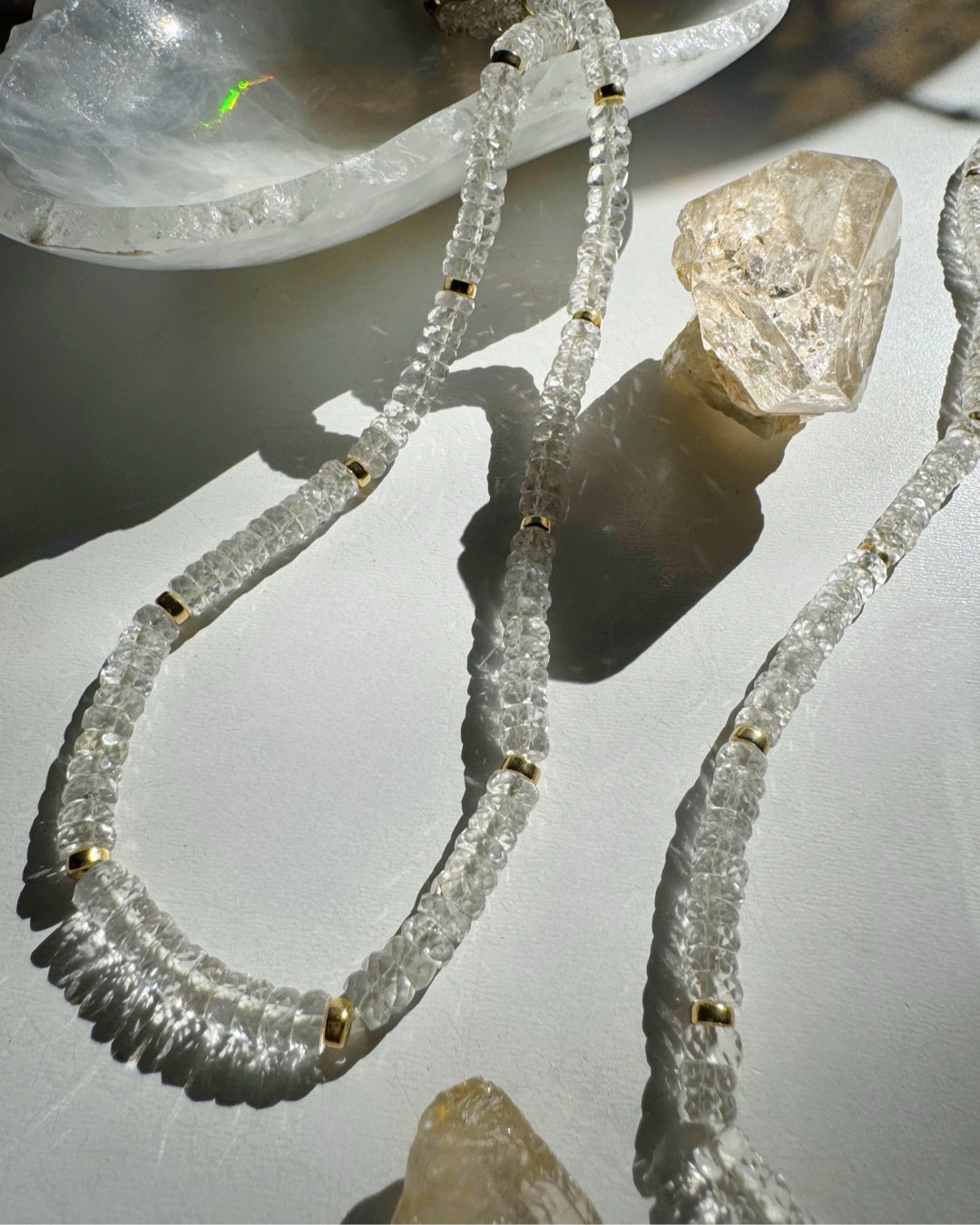 “Rihanna” - White Topaz Gemstone Candy Necklace - Baltic Mermaid