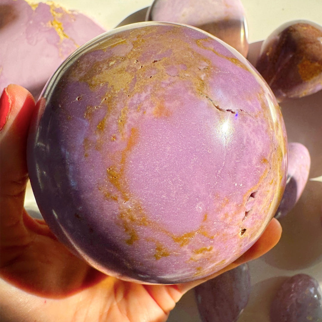 Phosphosiderite Large Sphere - AAA - Baltic Mermaid