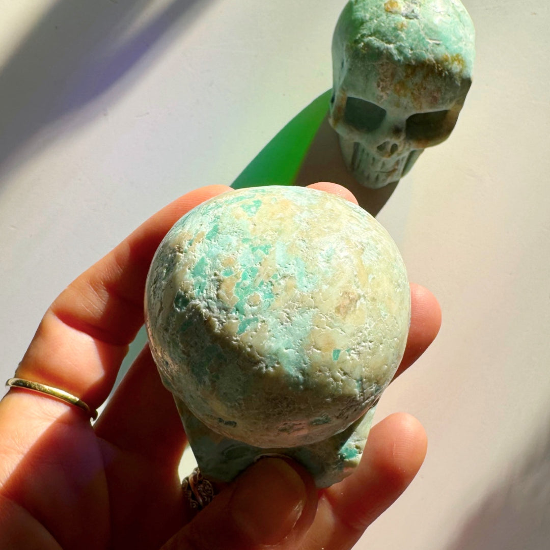 Peruvian Blue Opal Skull - Baltic Mermaid