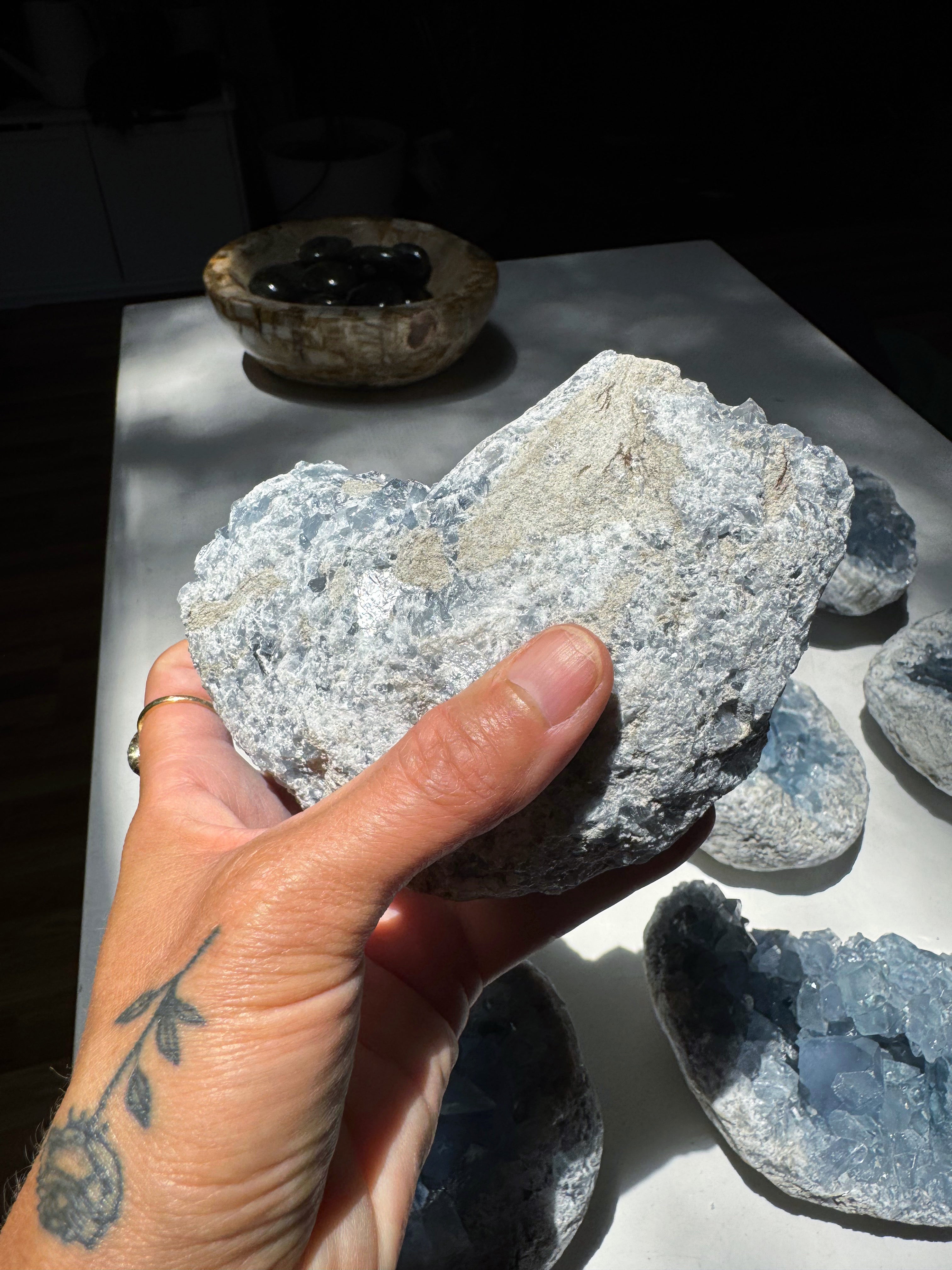 Celestite Cluster Baltic Mermaid