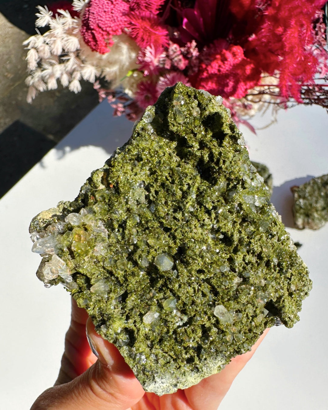 Epidote Quartz Cluster - Baltic Mermaid