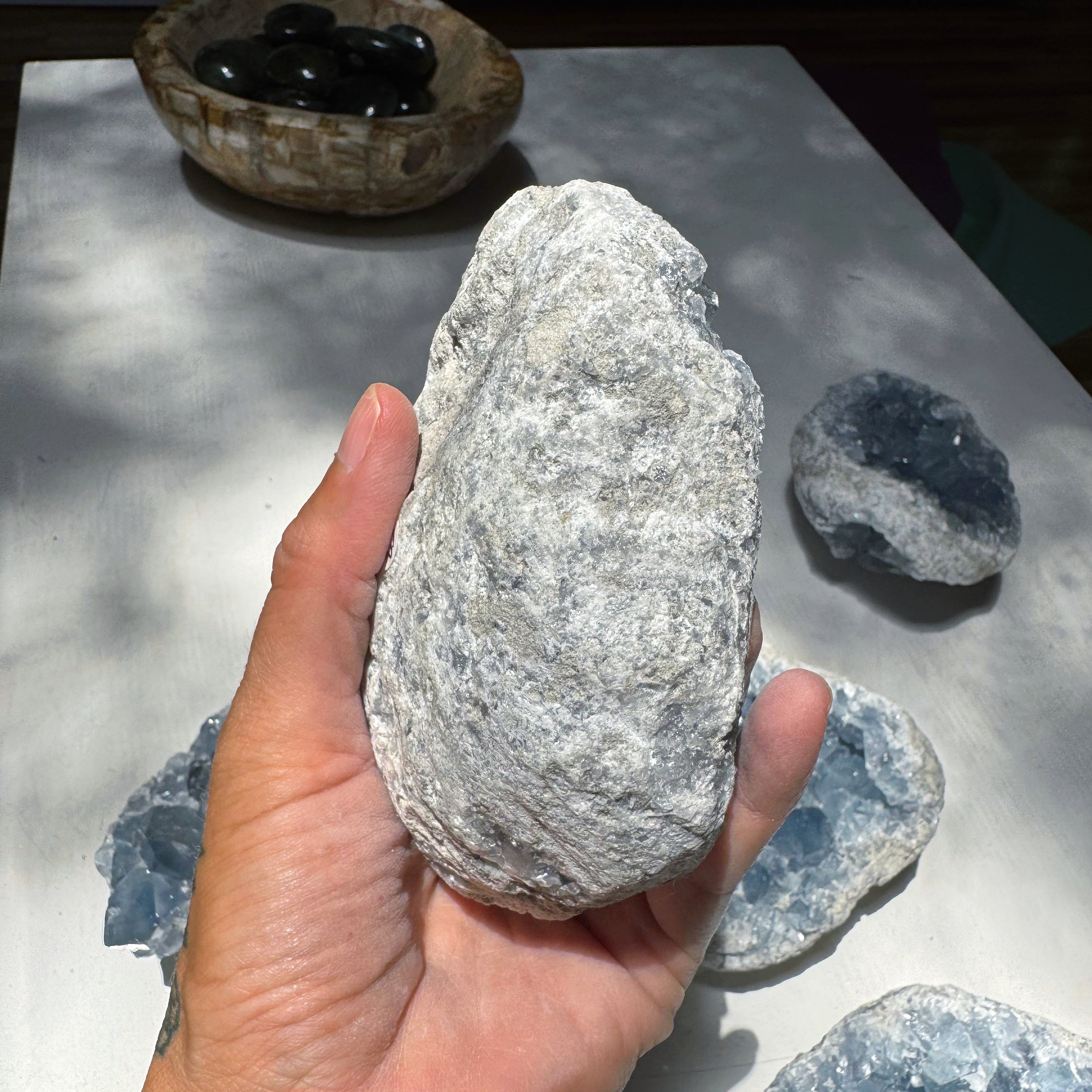 Celestite Cluster Baltic Mermaid