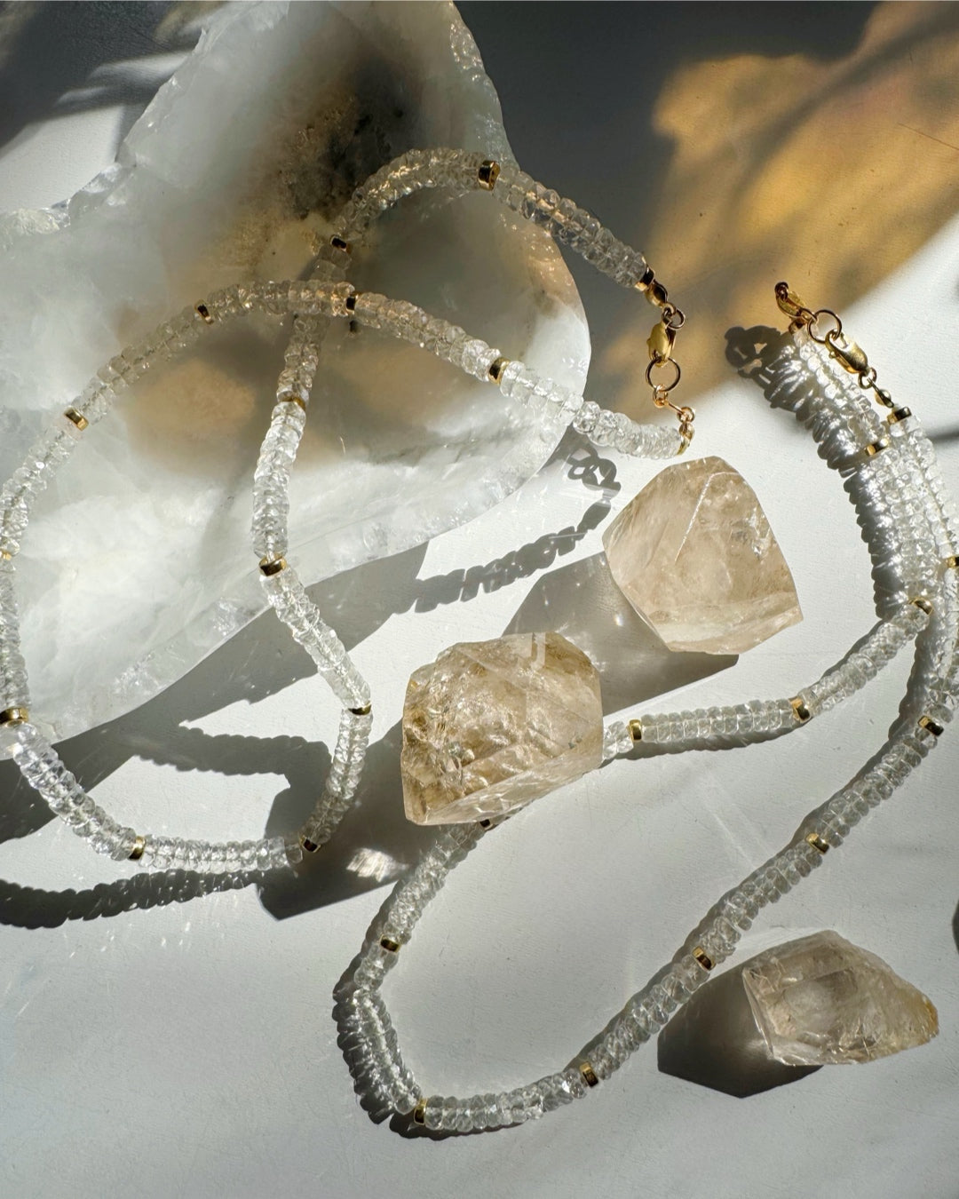 “Rihanna” - White Topaz Gemstone Candy Necklace - Baltic Mermaid