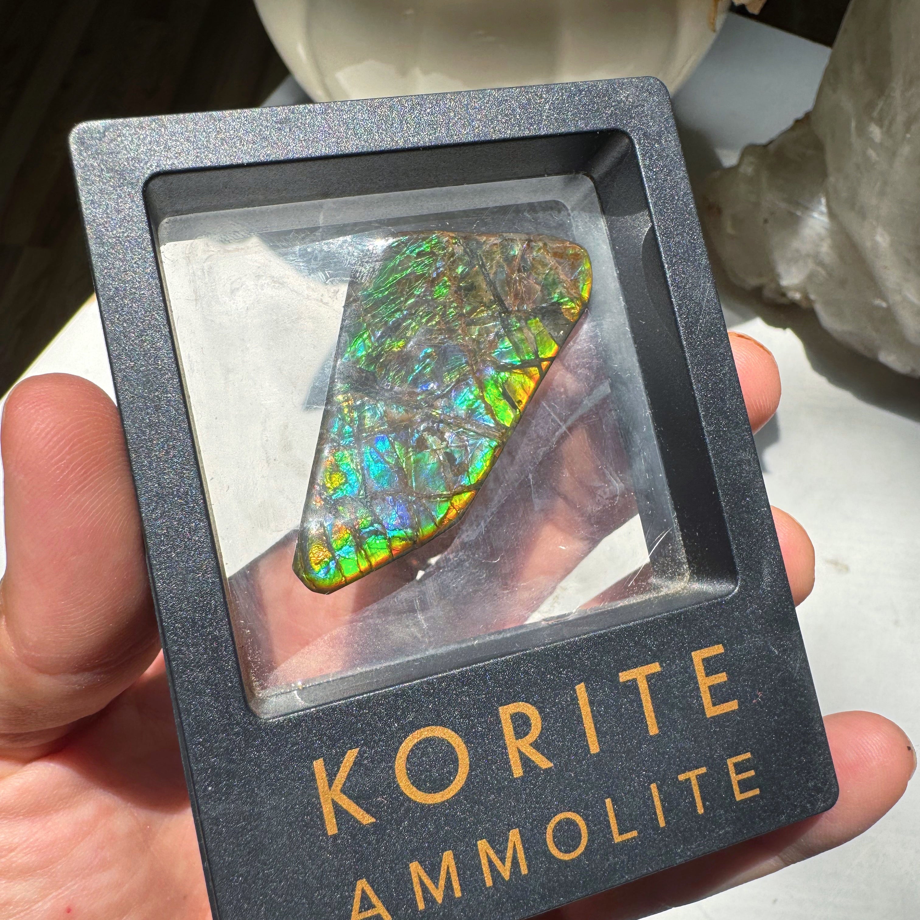 Ammolite Gemstone Hand Specimen Baltic Mermaid