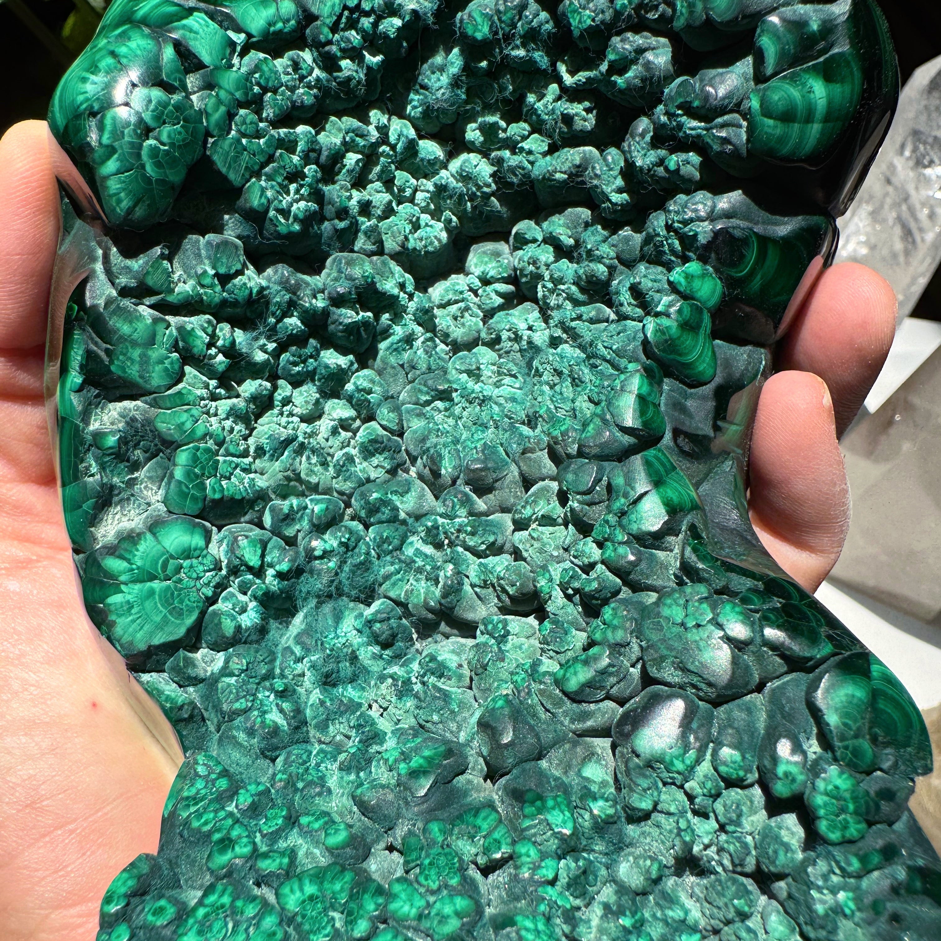 Large Polished Malachite Baltic Mermaid