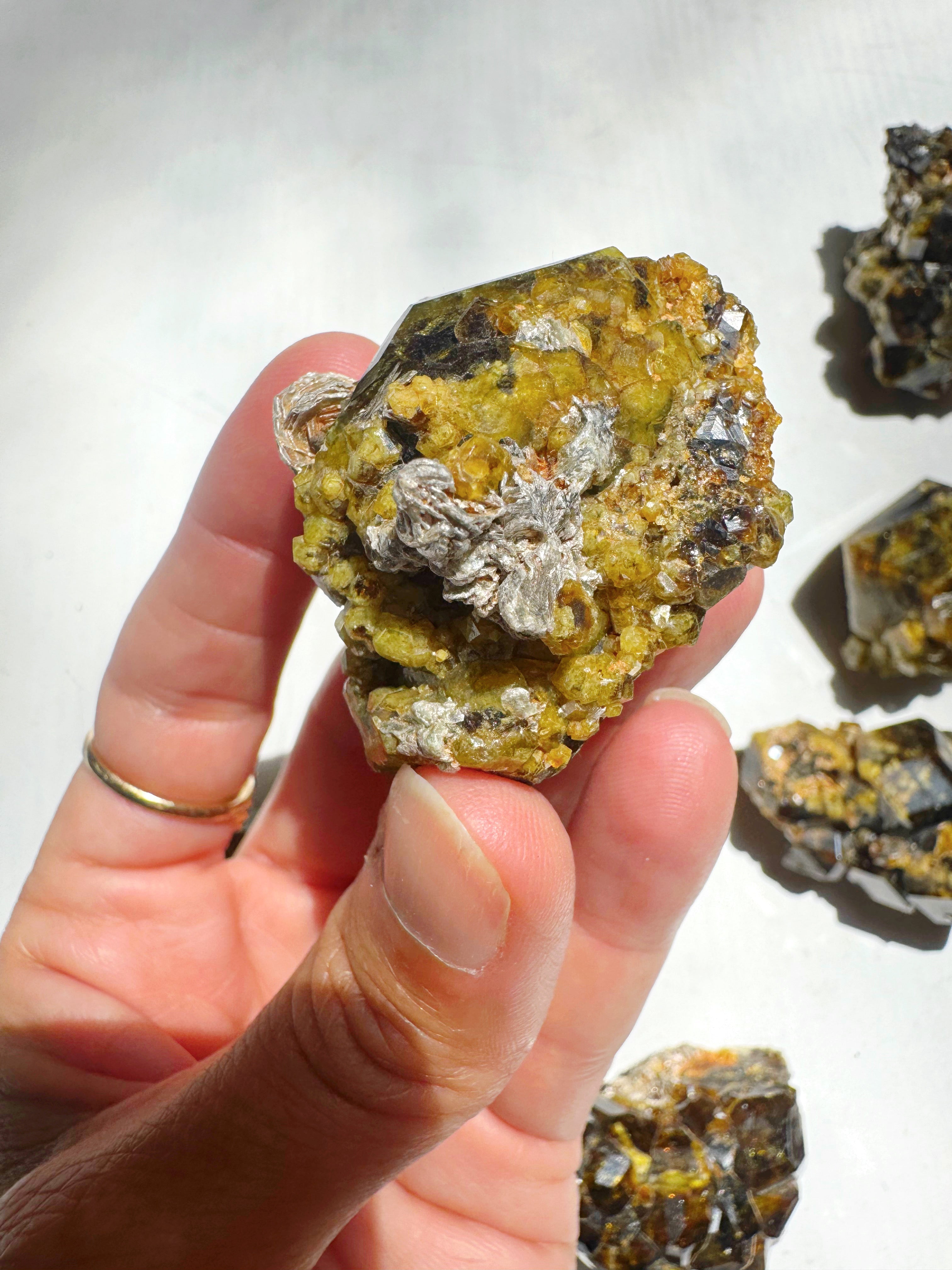 Rare Mali Green Grossular Andradite Garnet w/ Clinochlore AAA Quality Baltic Mermaid