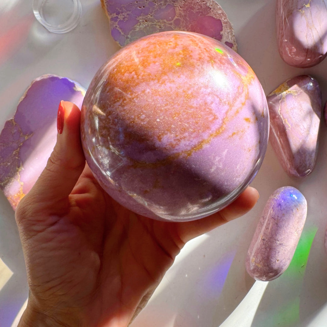 Phosphosiderite Large Sphere - AAA - Baltic Mermaid