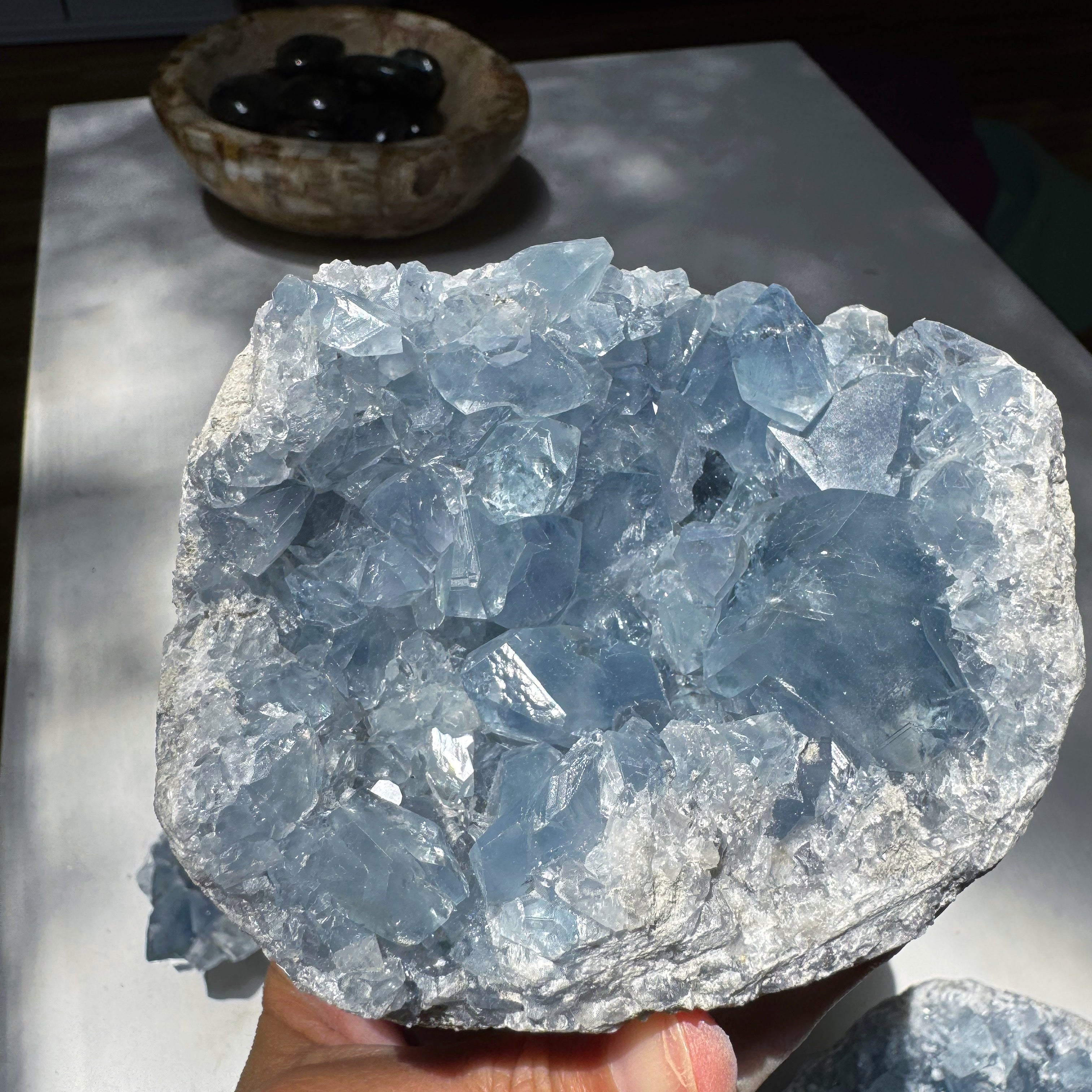 Celestite Cluster Baltic Mermaid