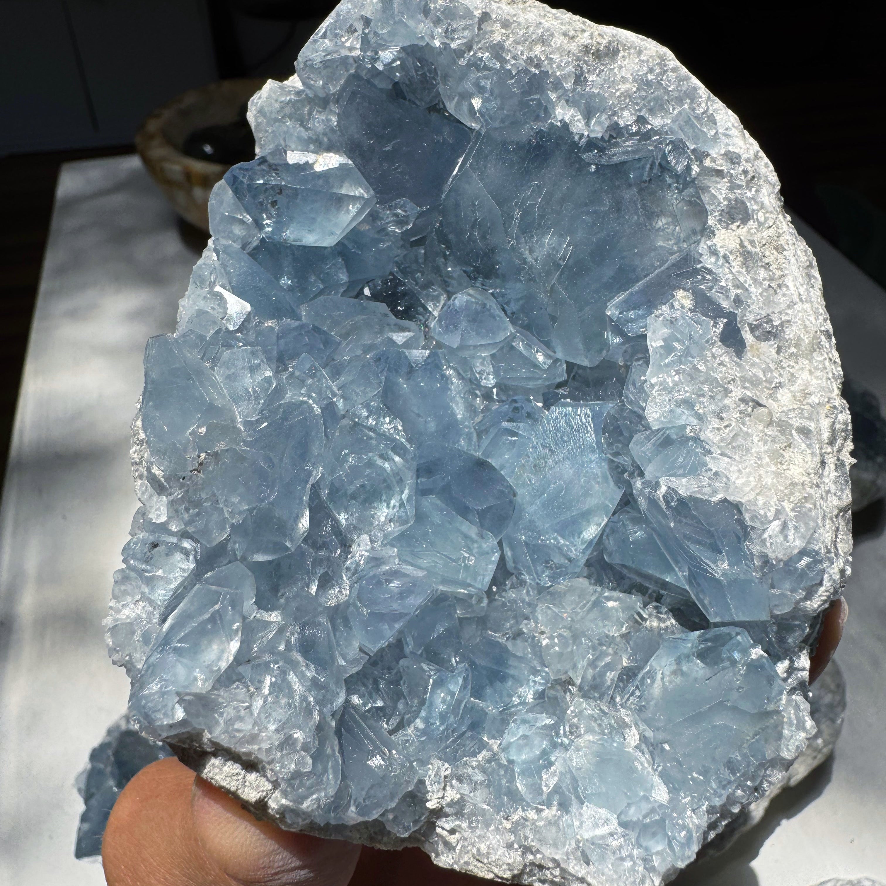 Celestite Cluster Baltic Mermaid