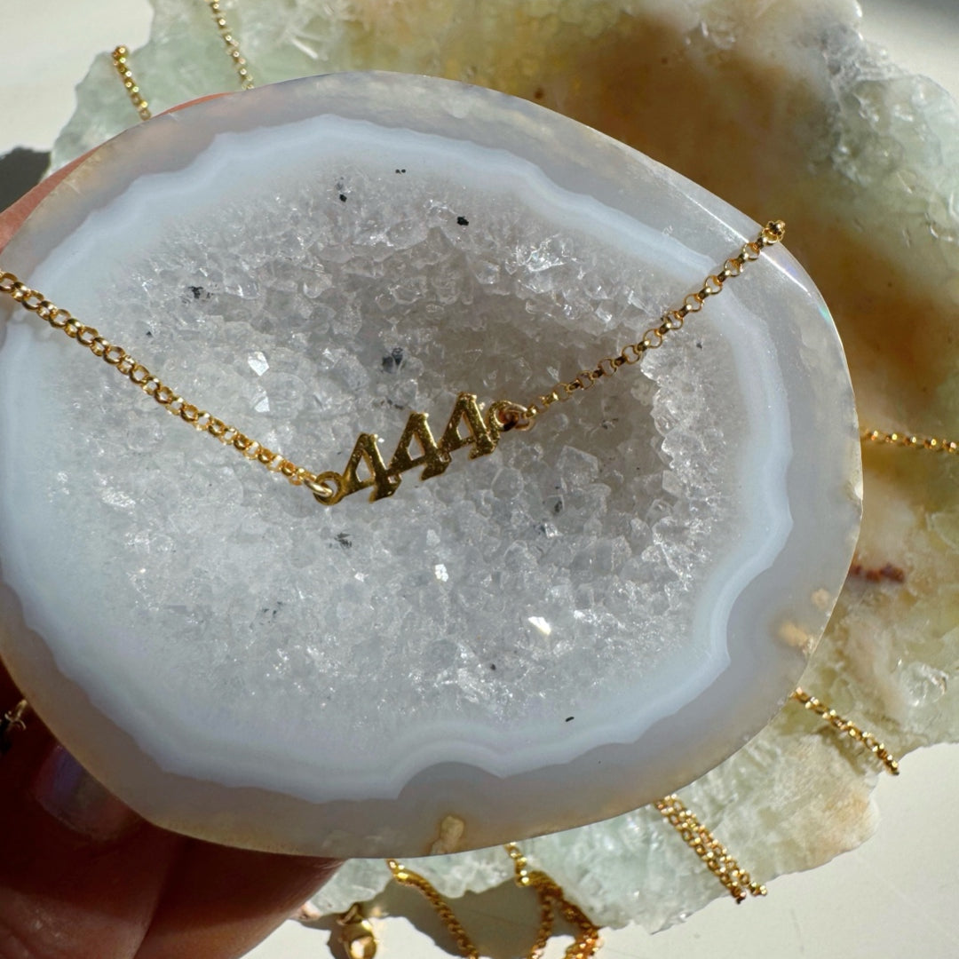 Angel/Lucky Number Gold Filled Choker - Baltic Mermaid