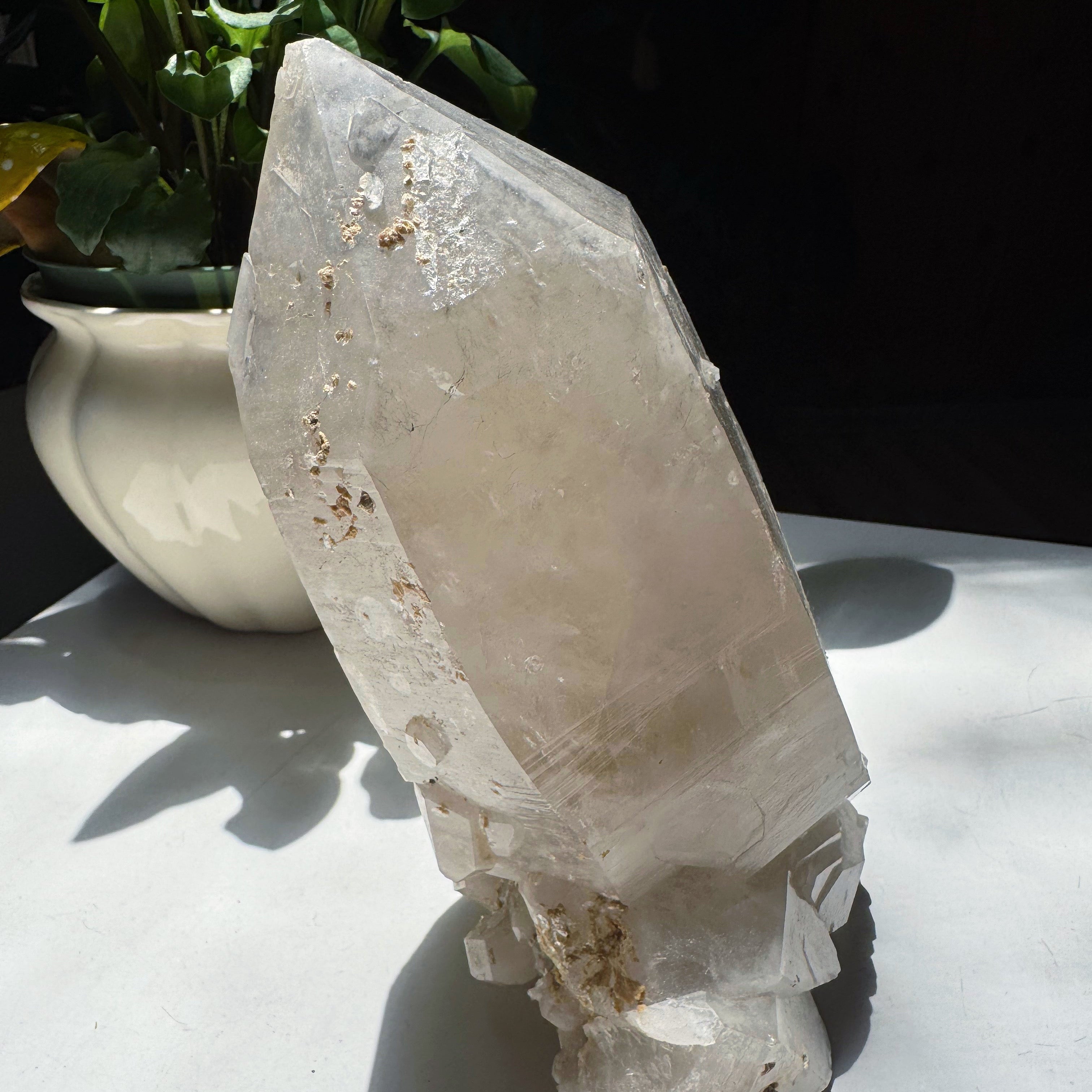 Large Double Terminated Quartz Point w/ Inclusions from Brazil Baltic Mermaid
