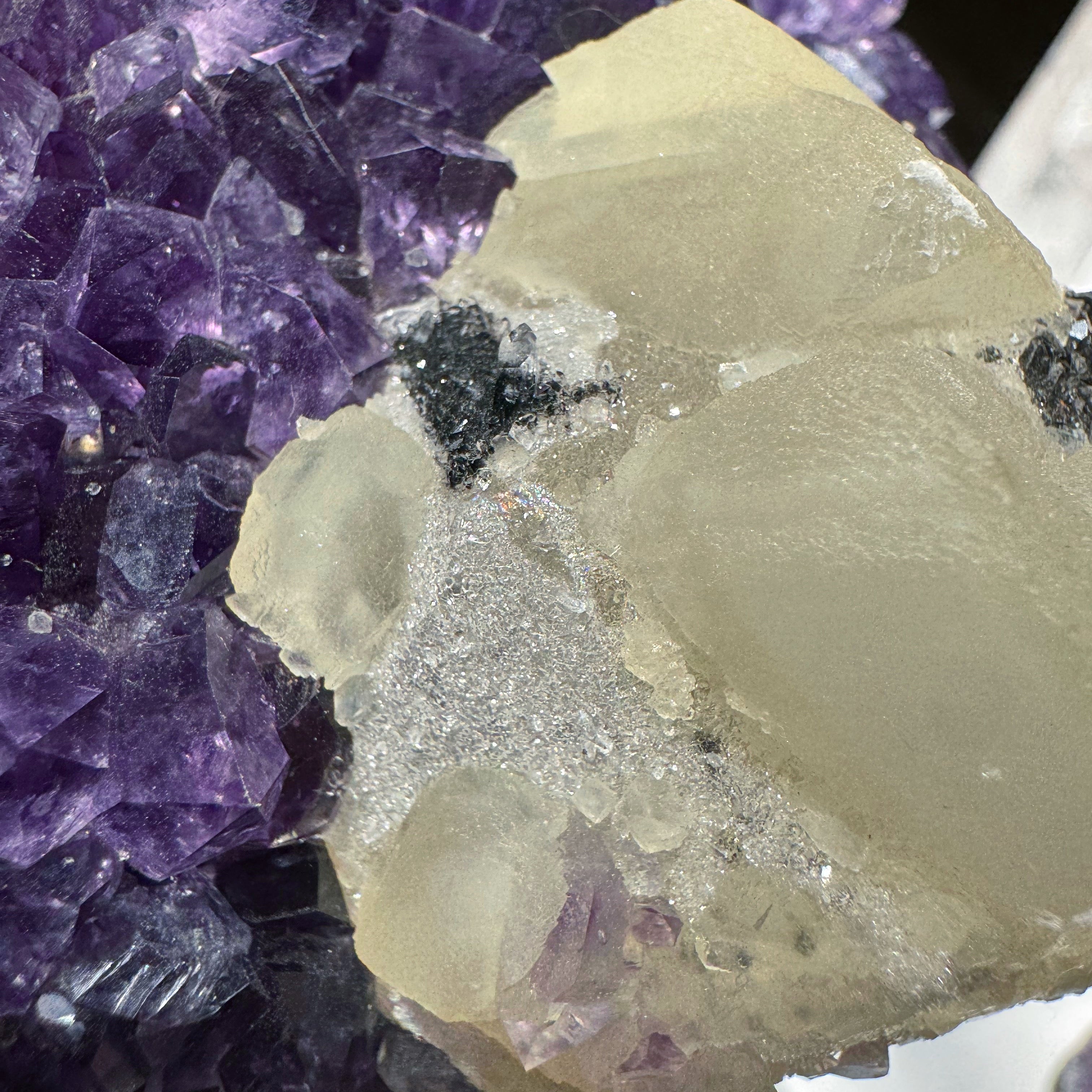 Amethyst Cluster w/ Druzy Calcite from Uruguay Baltic Mermaid