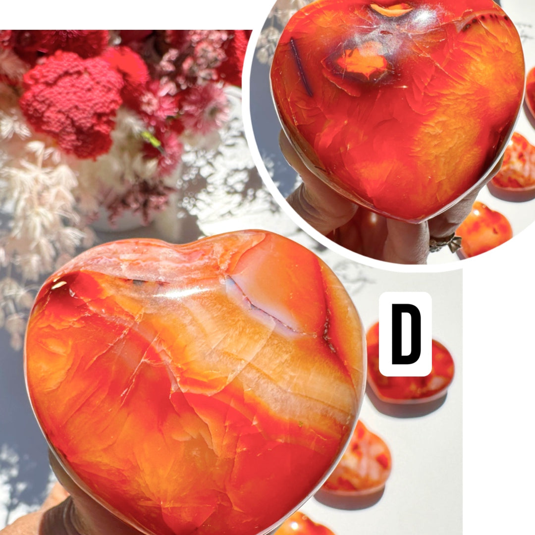 Carnelian Agate Hearts - Baltic Mermaid