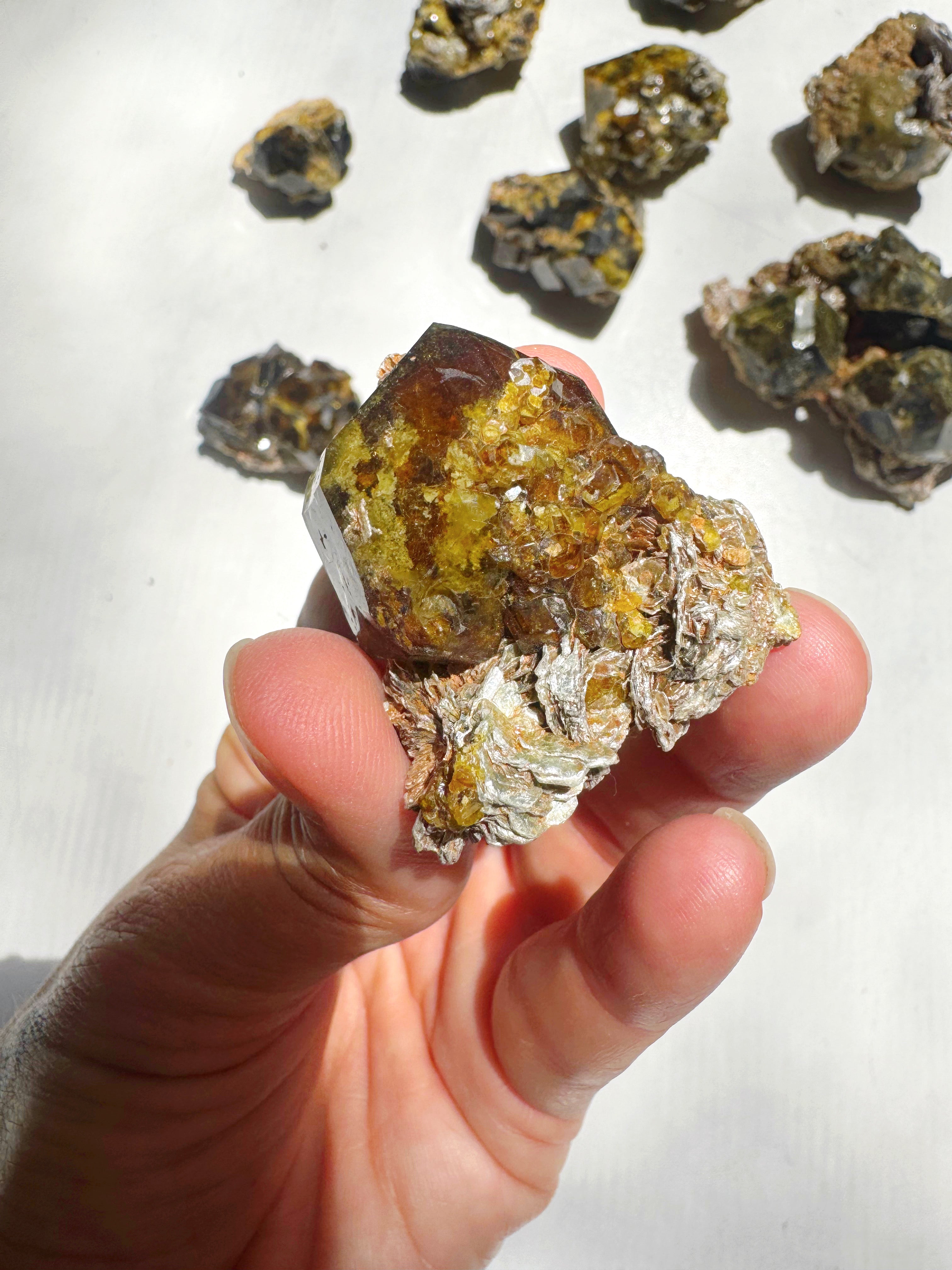 Rare Mali Green Grossular Andradite Garnet w/ Clinochlore AAA Quality Baltic Mermaid
