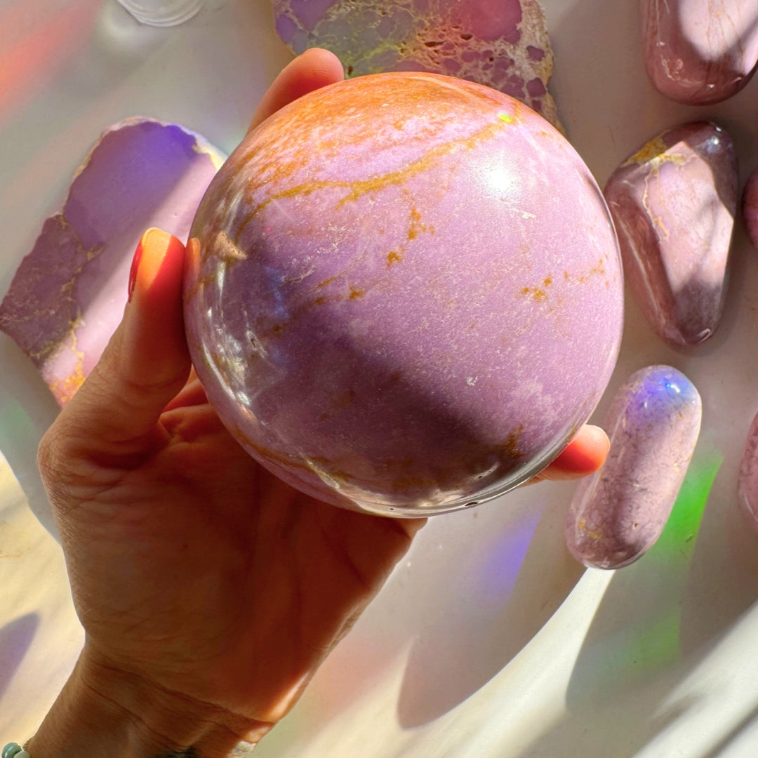 Phosphosiderite Large Sphere - AAA - Baltic Mermaid