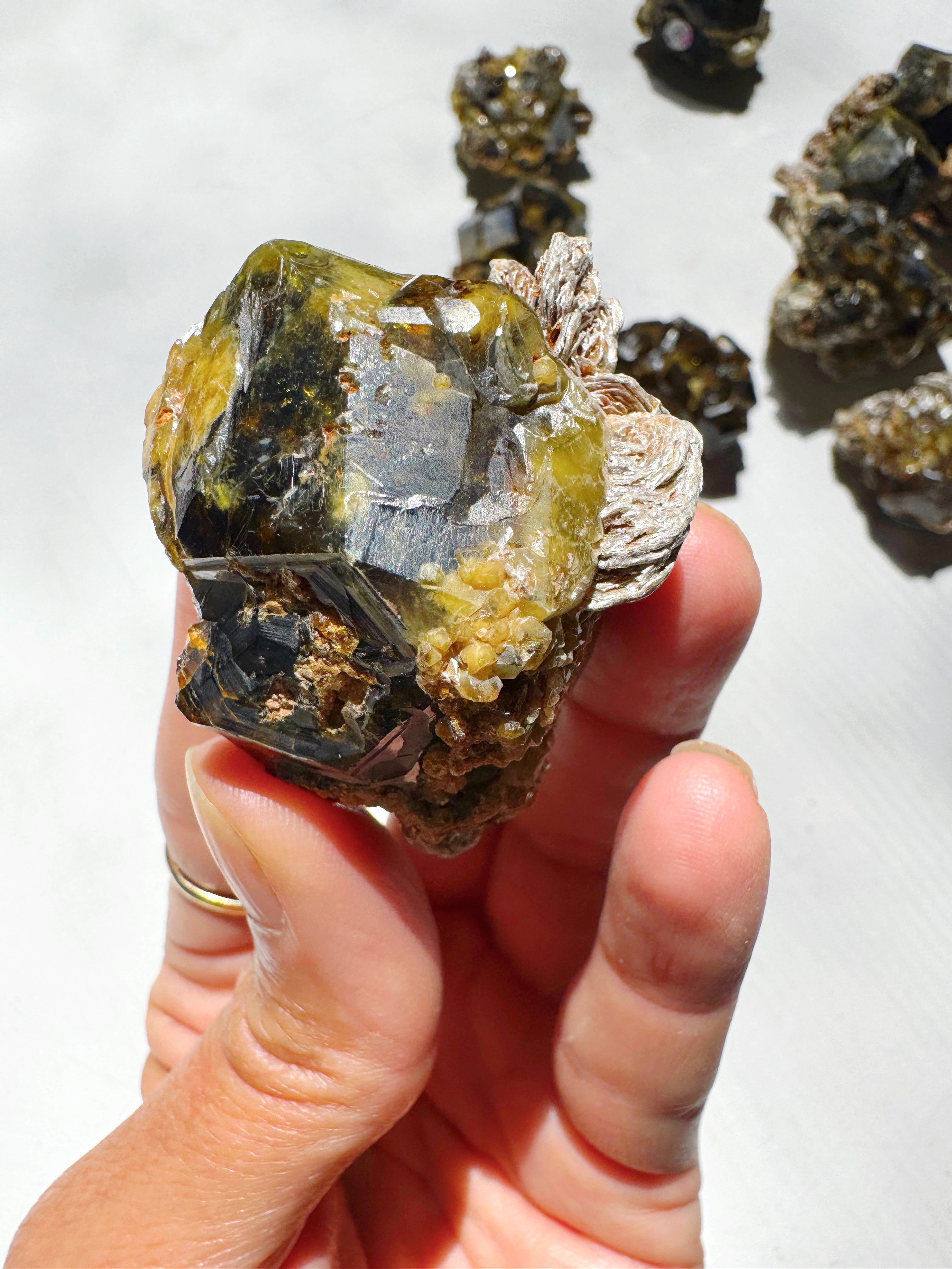 Rare Mali Green Grossular Andradite Garnet w/ Clinochlore AAA Quality Baltic Mermaid