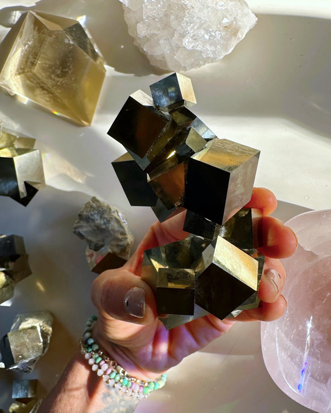 Pyrite Cube Cluster - AAA - Baltic Mermaid