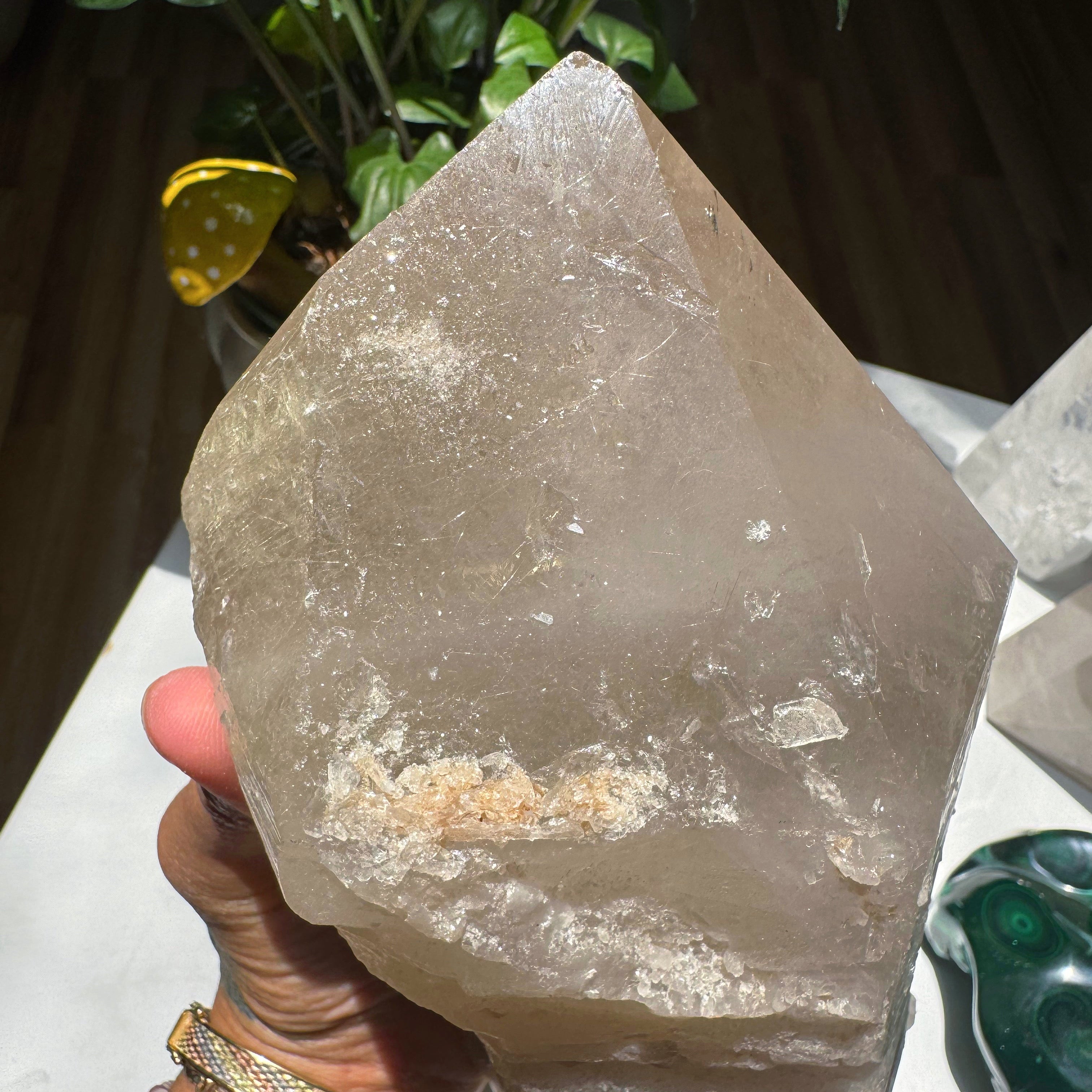 Large Rutilated Quartz Point from Brazil w/ Recordkeepers Baltic Mermaid