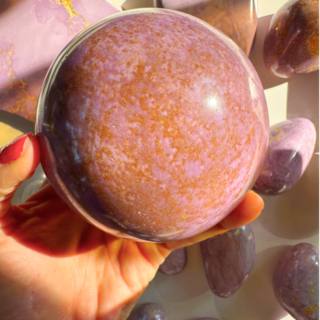 Phosphosiderite Large Sphere - AAA - Baltic Mermaid