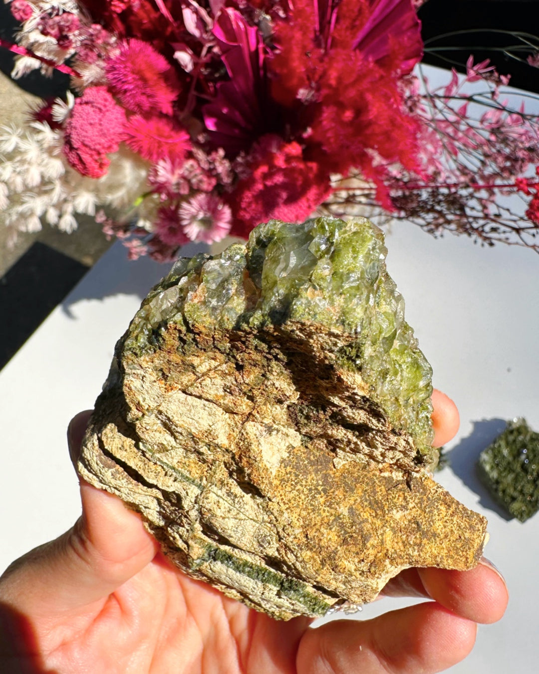 Epidote Quartz Cluster - Baltic Mermaid