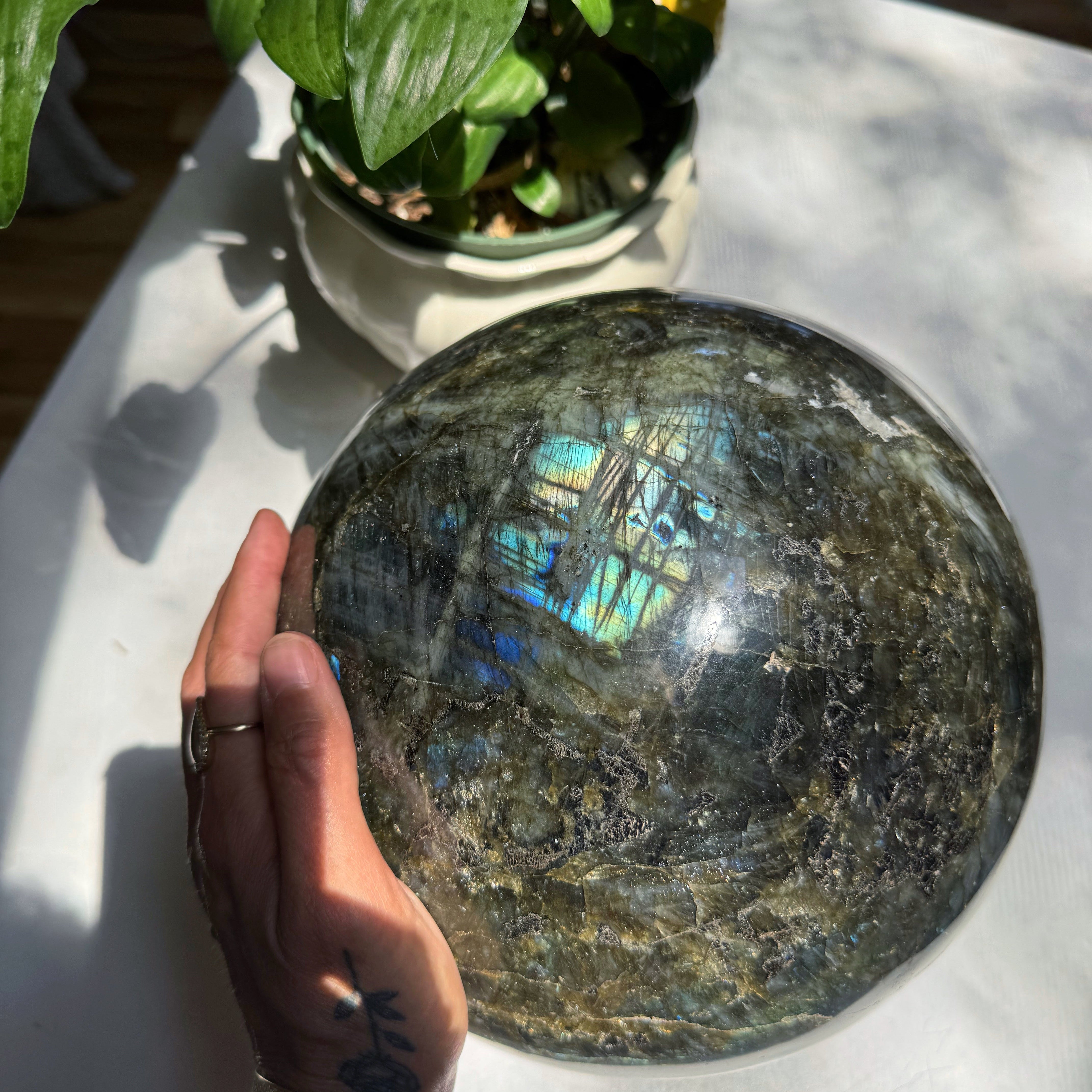 Large Labradorite Sphere from Madagascar Baltic Mermaid