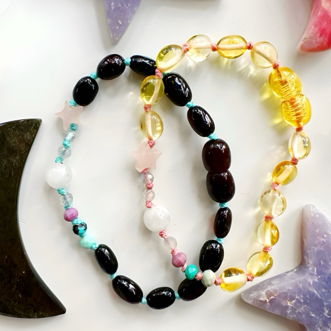 “Wish” Baltic Amber & Gemstone Bracelet - Baltic Mermaid