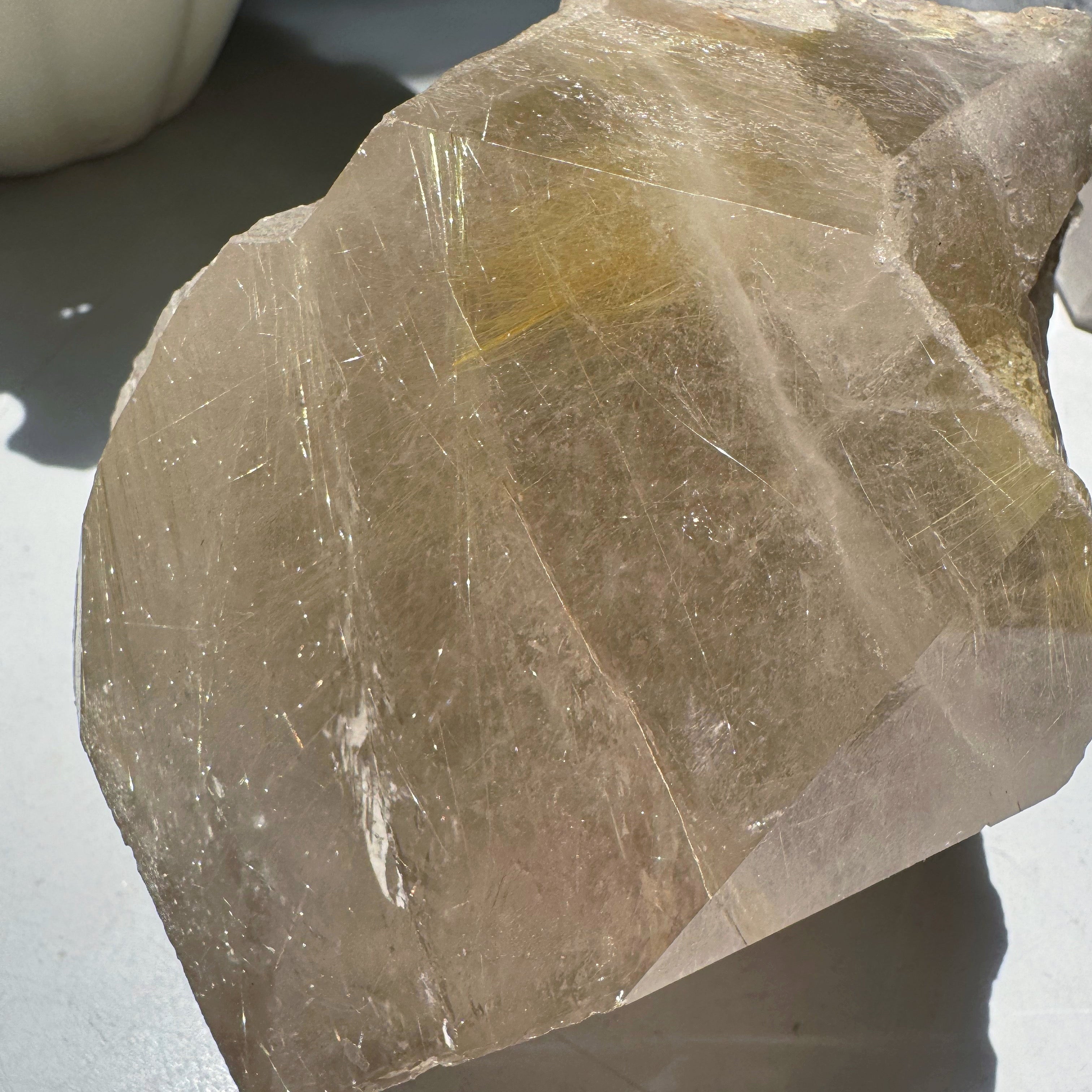 Large Rutilated Quartz Point from Brazil w/ Recordkeepers Baltic Mermaid