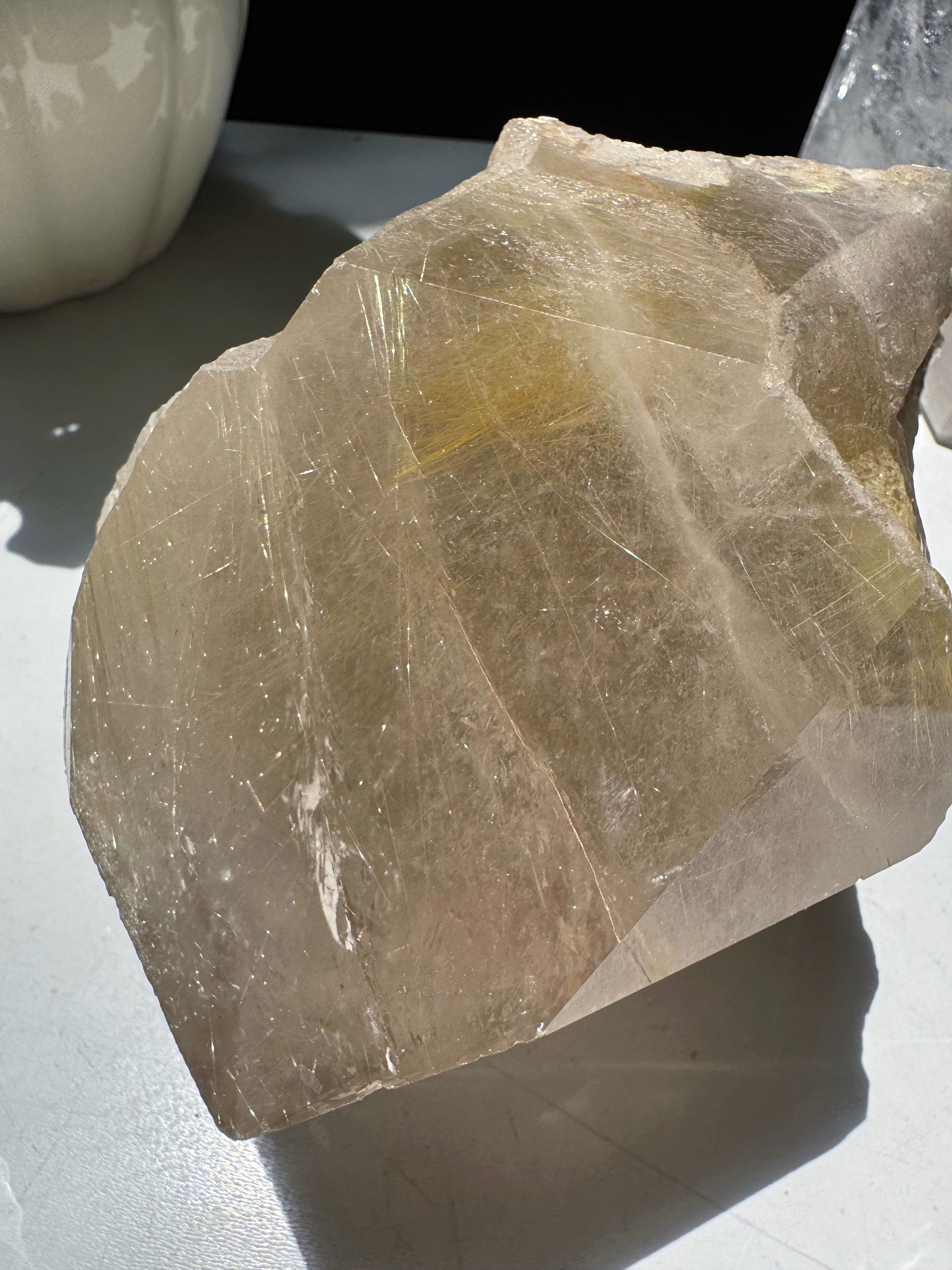 Large Rutilated Quartz Point from Brazil w/ Recordkeepers Baltic Mermaid