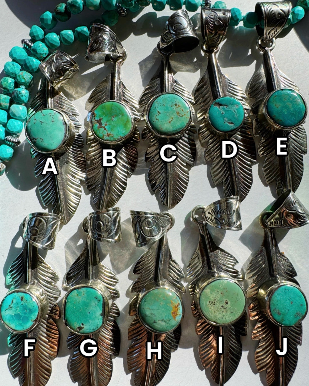 “Frida” - Turquoise & Sterling Silver w/ Pewter Feather - Baltic Mermaid