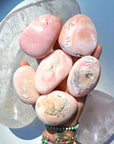 Pink Opal Palm Stones - Baltic Mermaid