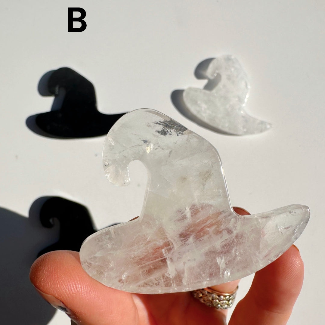 Clear Quartz & Black Obsidian Witch Hats - Baltic Mermaid