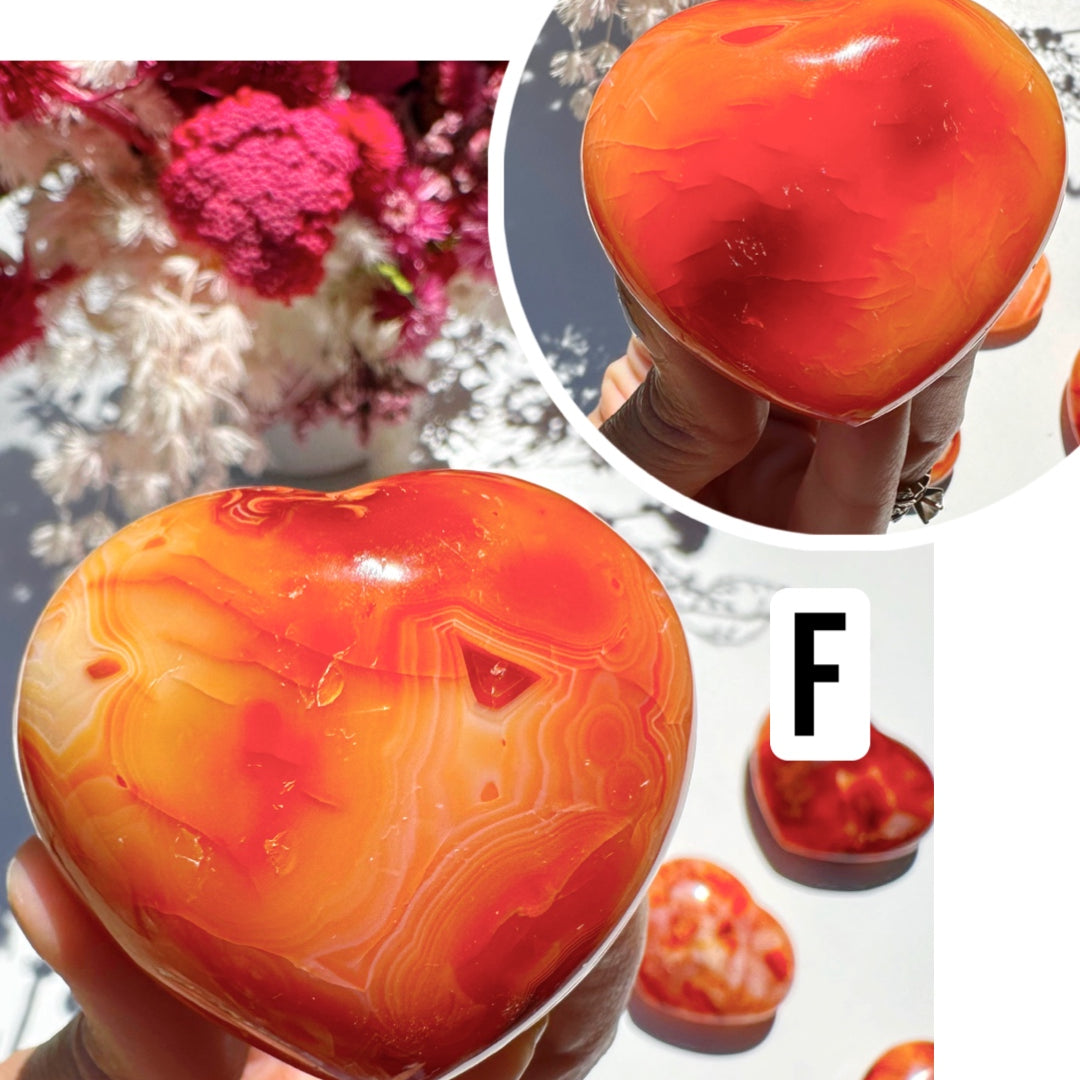 Carnelian Agate Hearts - Baltic Mermaid