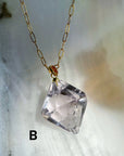 AAA Rose de France Amethyst Pendant 14k Gold Filled Necklace Baltic Mermaid