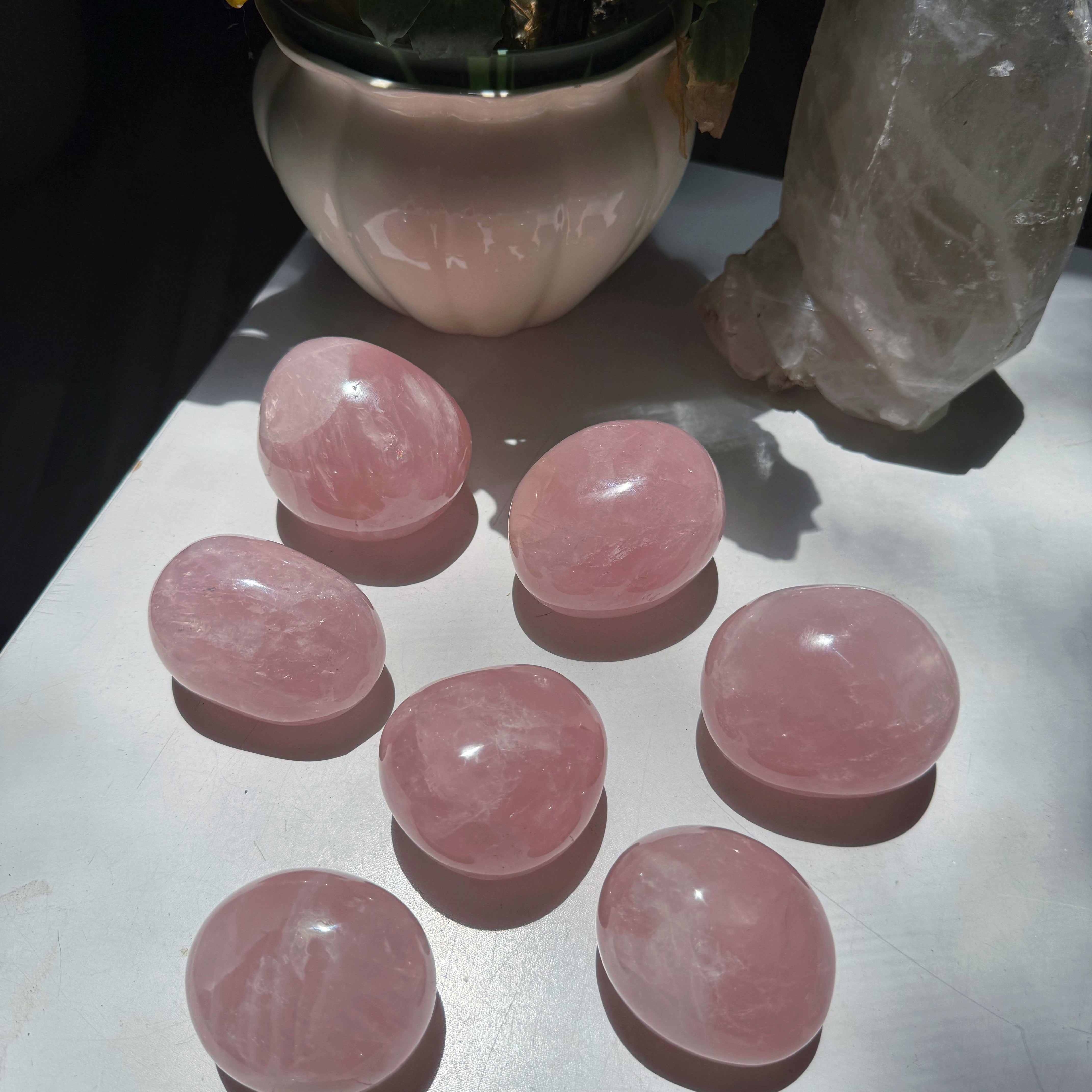 Large Rose Quartz Pebble Baltic Mermaid