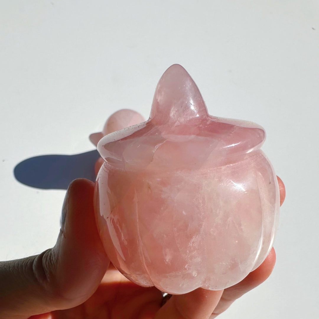 Rose Quartz Jack-O-Lantern - Baltic Mermaid