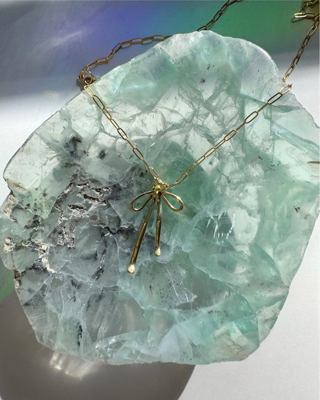 Dainty Bow Gold Filled Necklace - Baltic Mermaid