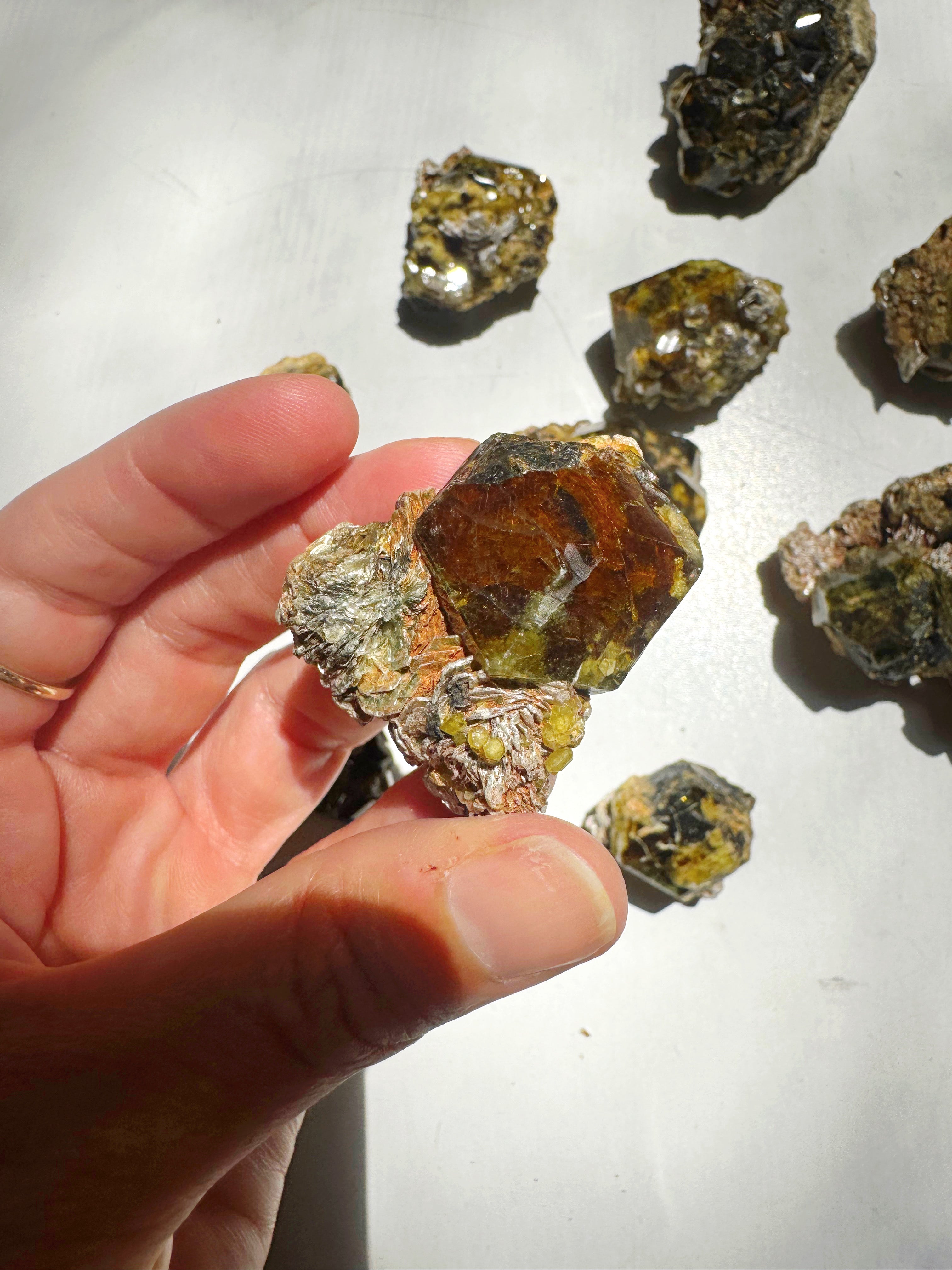 Rare Mali Green Grossular Andradite Garnet w/ Clinochlore AAA Quality Baltic Mermaid