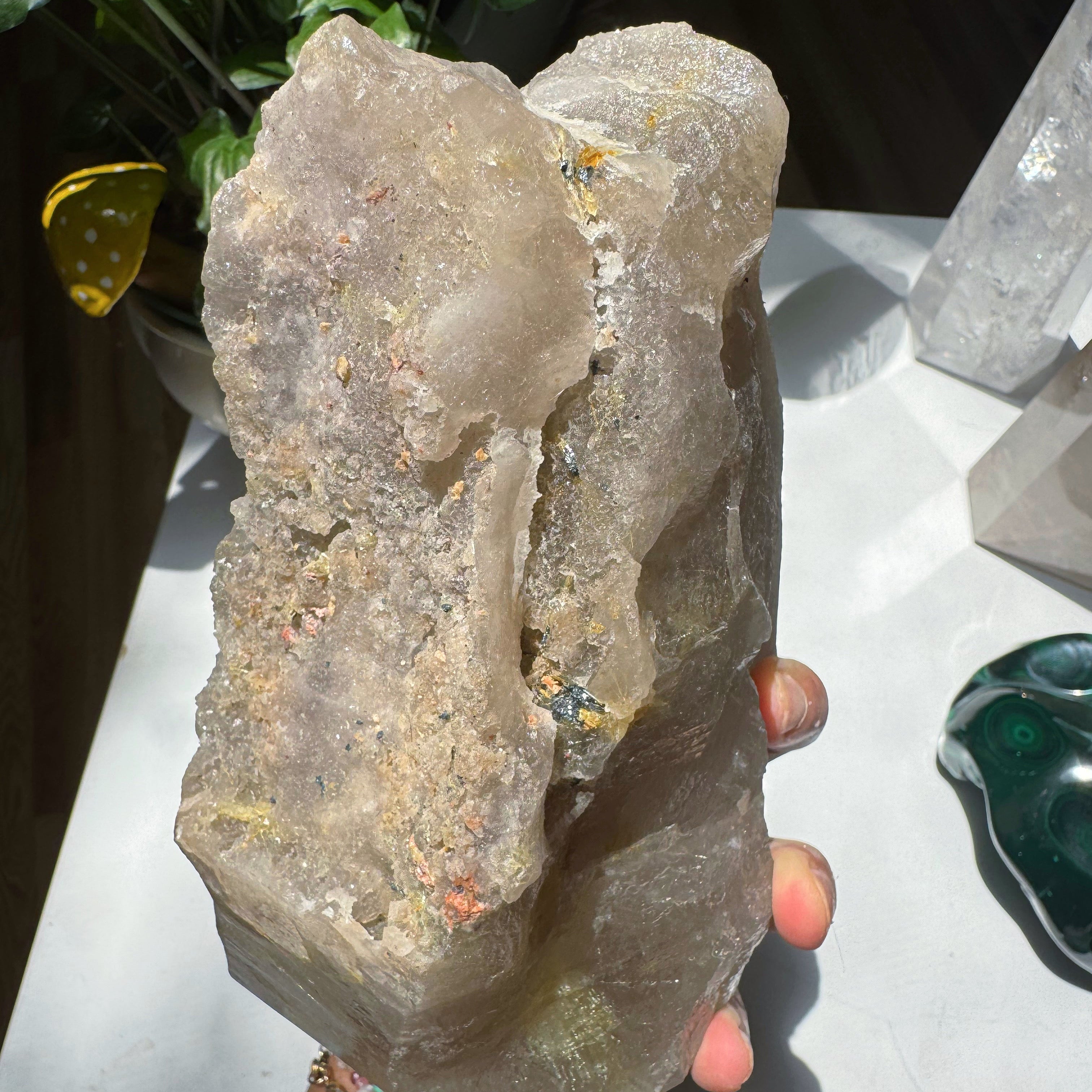Large Rutilated Quartz Point from Brazil w/ Recordkeepers Baltic Mermaid