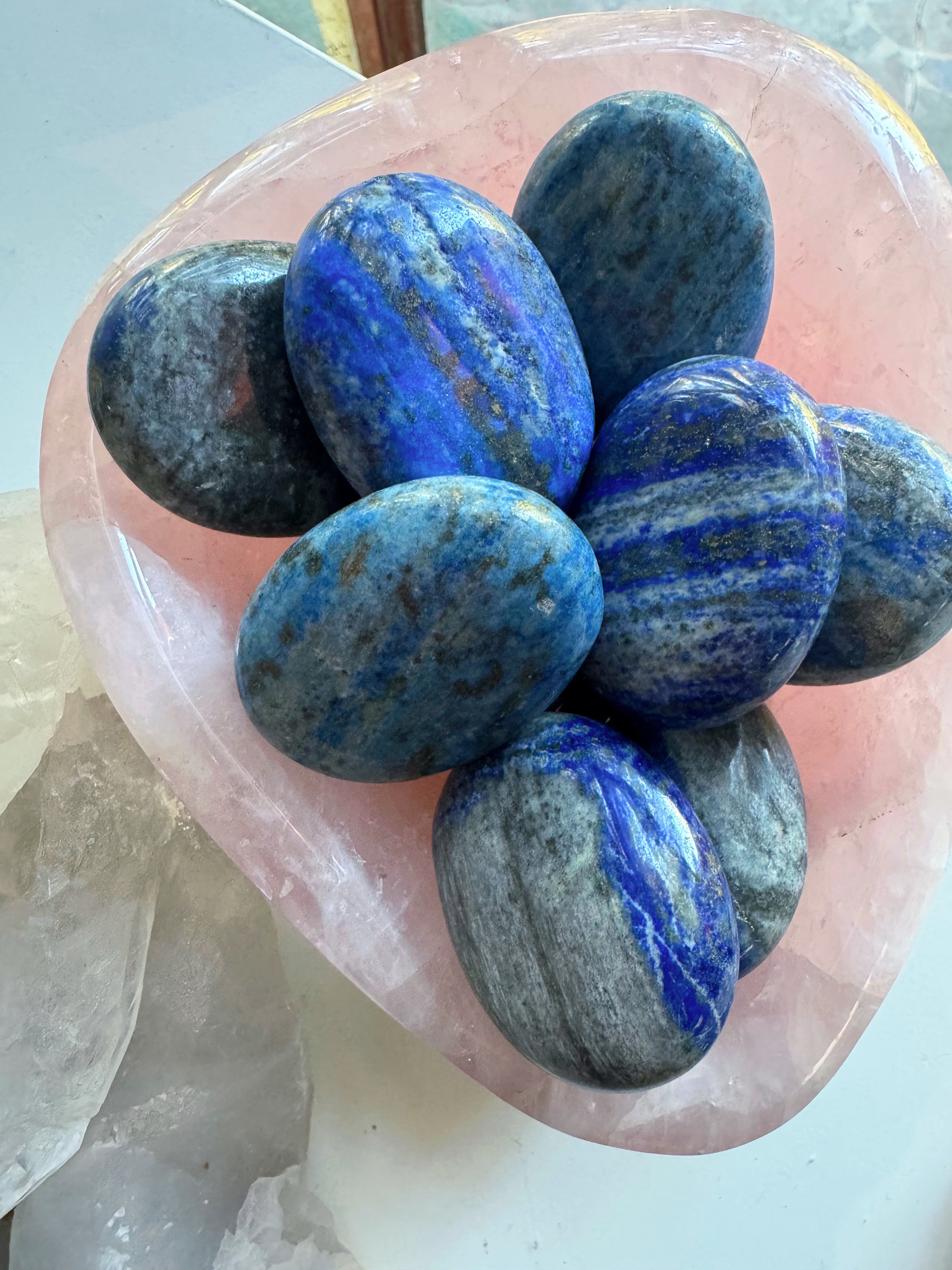 Lapis Lazuli Palm Stones Baltic Mermaid