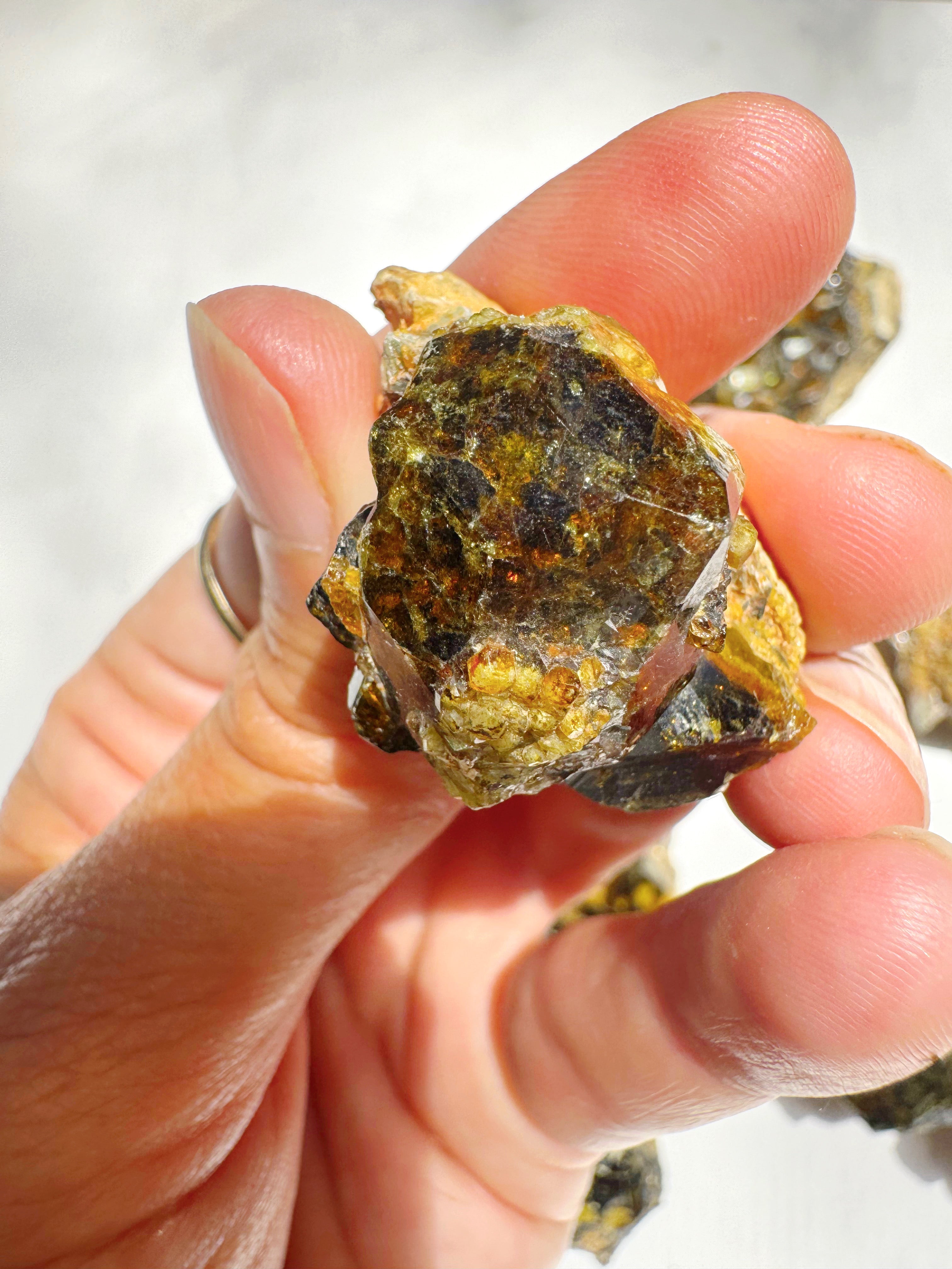 Rare Mali Green Grossular Andradite Garnet w/ Clinochlore AAA Quality Baltic Mermaid