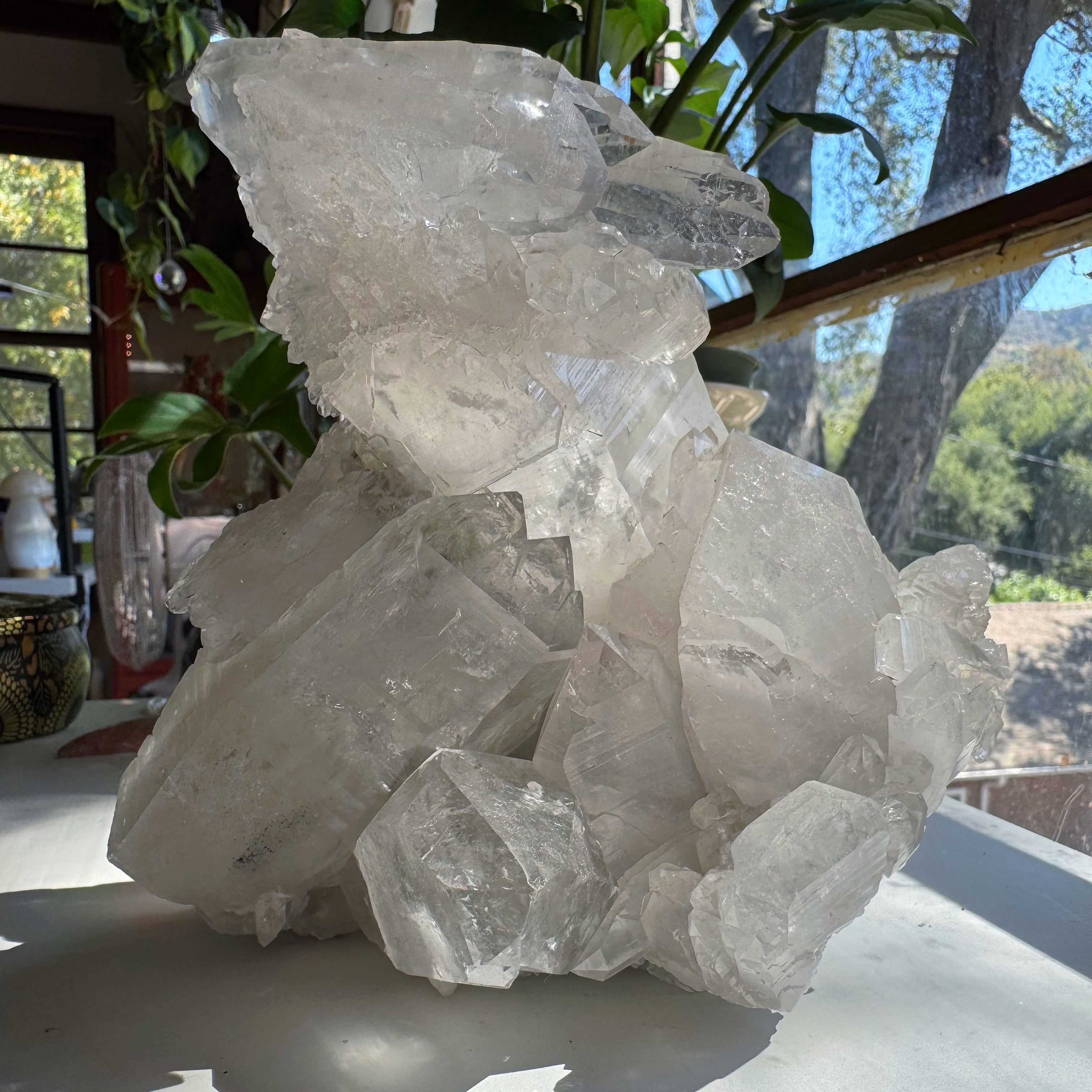 Large Rutilated Lemurian Quartz Cluster from Brazil Baltic Mermaid